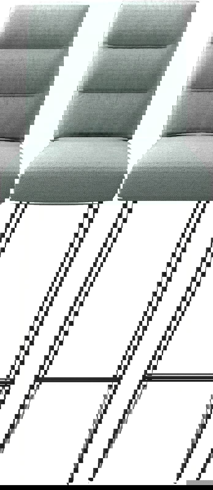 Chaise-de-bar Pela-Flex rayures menthe cadre de patins métal 3 Chaise-de-bar Pela-Flex rayures menthe cadre de patins métal 3