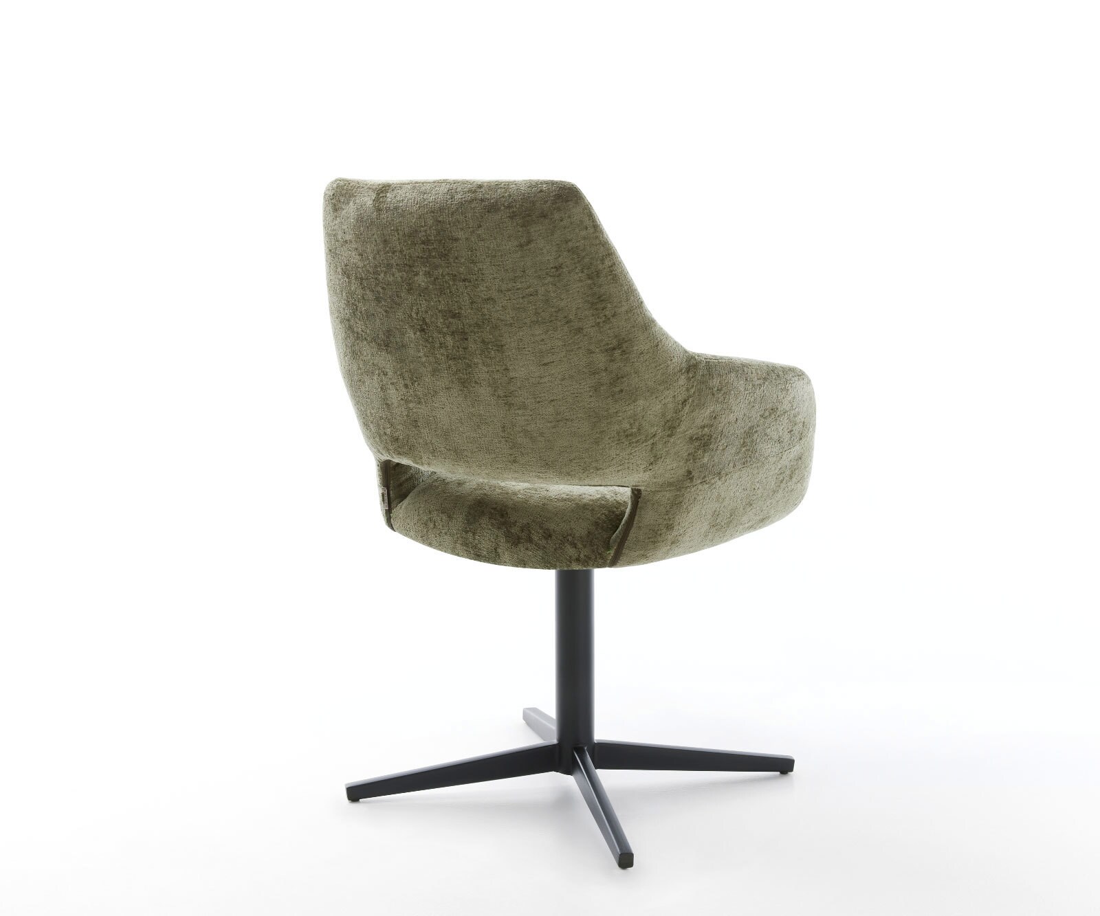 Chaise-pivotante Yago-Flex avec accoudoirs chenille olive pied de chaise 4 branches noir pivotement sur 360° ressorts ensachés 4 Chaise-pivotante Yago-Flex avec accoudoirs chenille olive pied de chaise 4 branches noir pivotement sur 360° ressorts ensachés 4