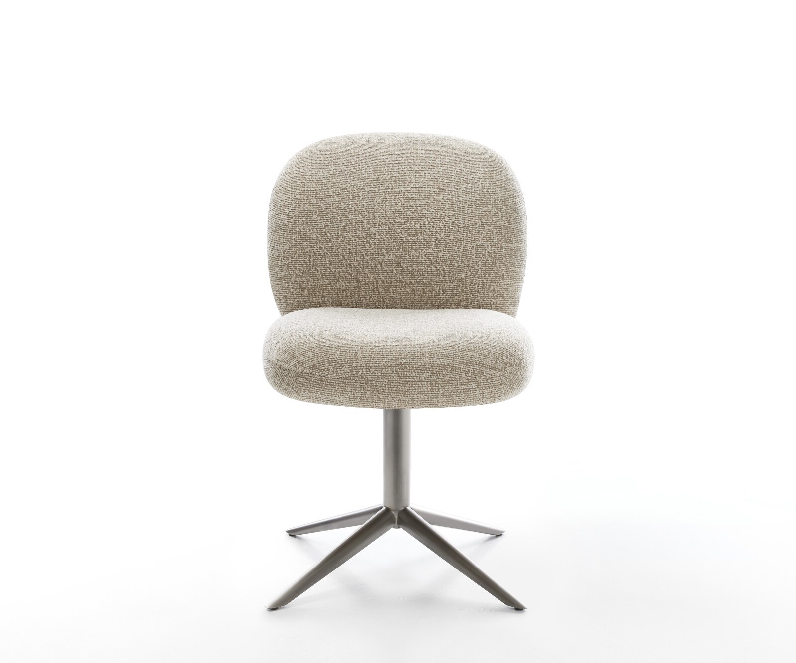 Chaise-pivotante Nube-Flex tissu tissé doux beige pied de chaise 4 branches grafiete pivotement sur 360° fonction bascule resorts ensachés 2