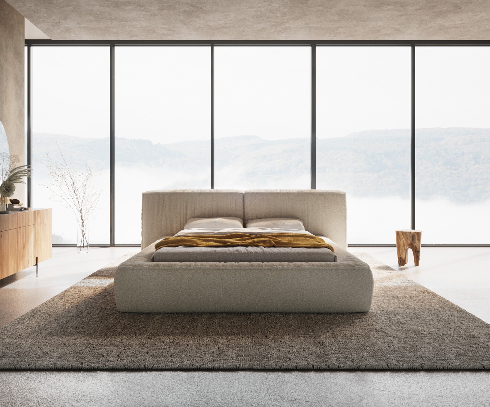 Sommier-rembourré Coperti 140x200 cm Bouclé blanc crème 3 Sommier-rembourré Coperti 140x200 cm Bouclé blanc crème 3