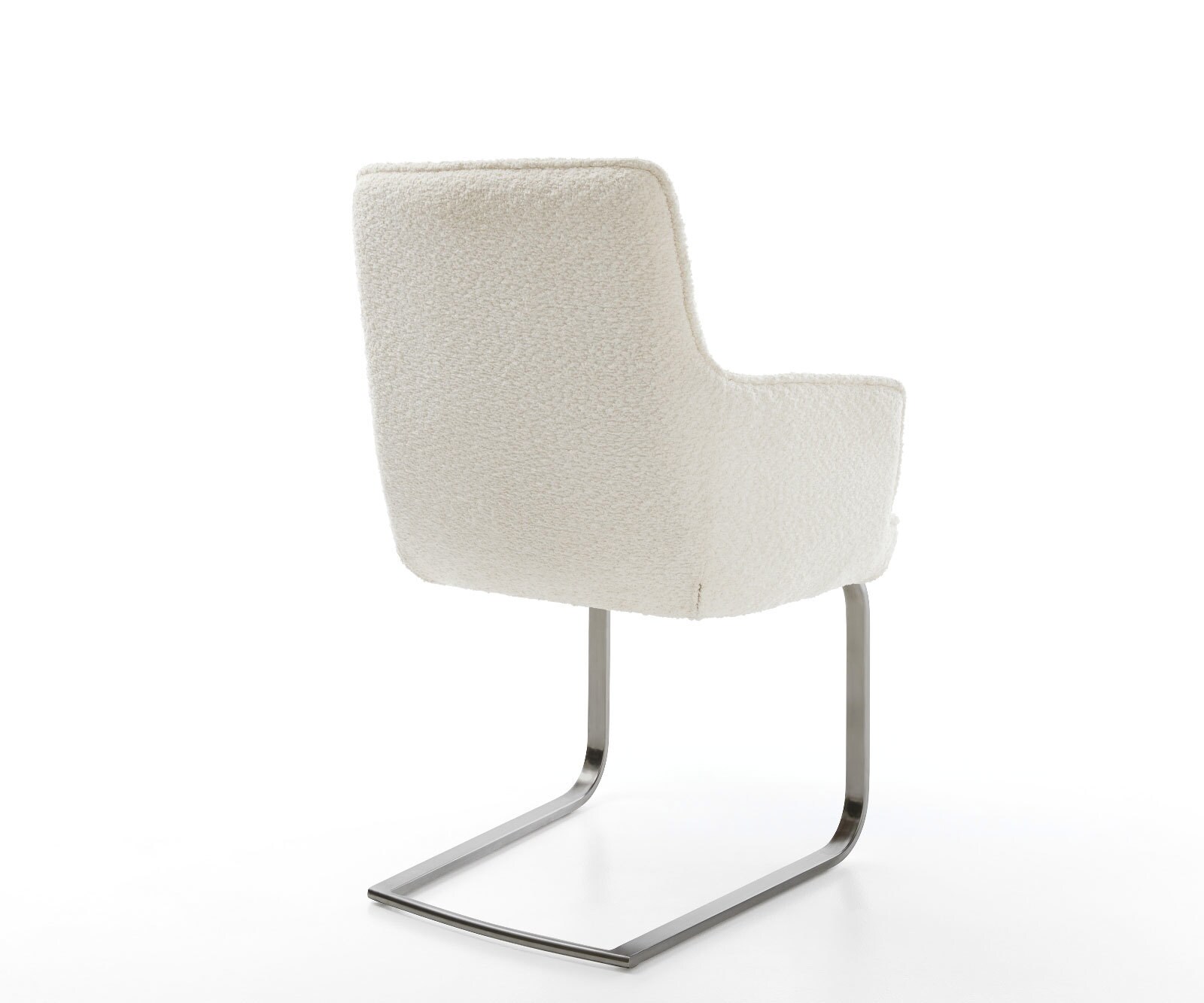 Cantilever Heira-Flex mit Armlehnen bouclé blanc pied cantilever plat grafiete ressorts ensachés 5