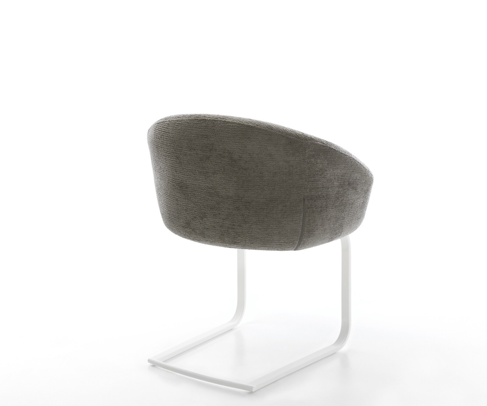 Cantilever Vinka-Flex avec accoudoirs bouclé doux couleur boue pied cantilever plat blanc resorts ensachés 5