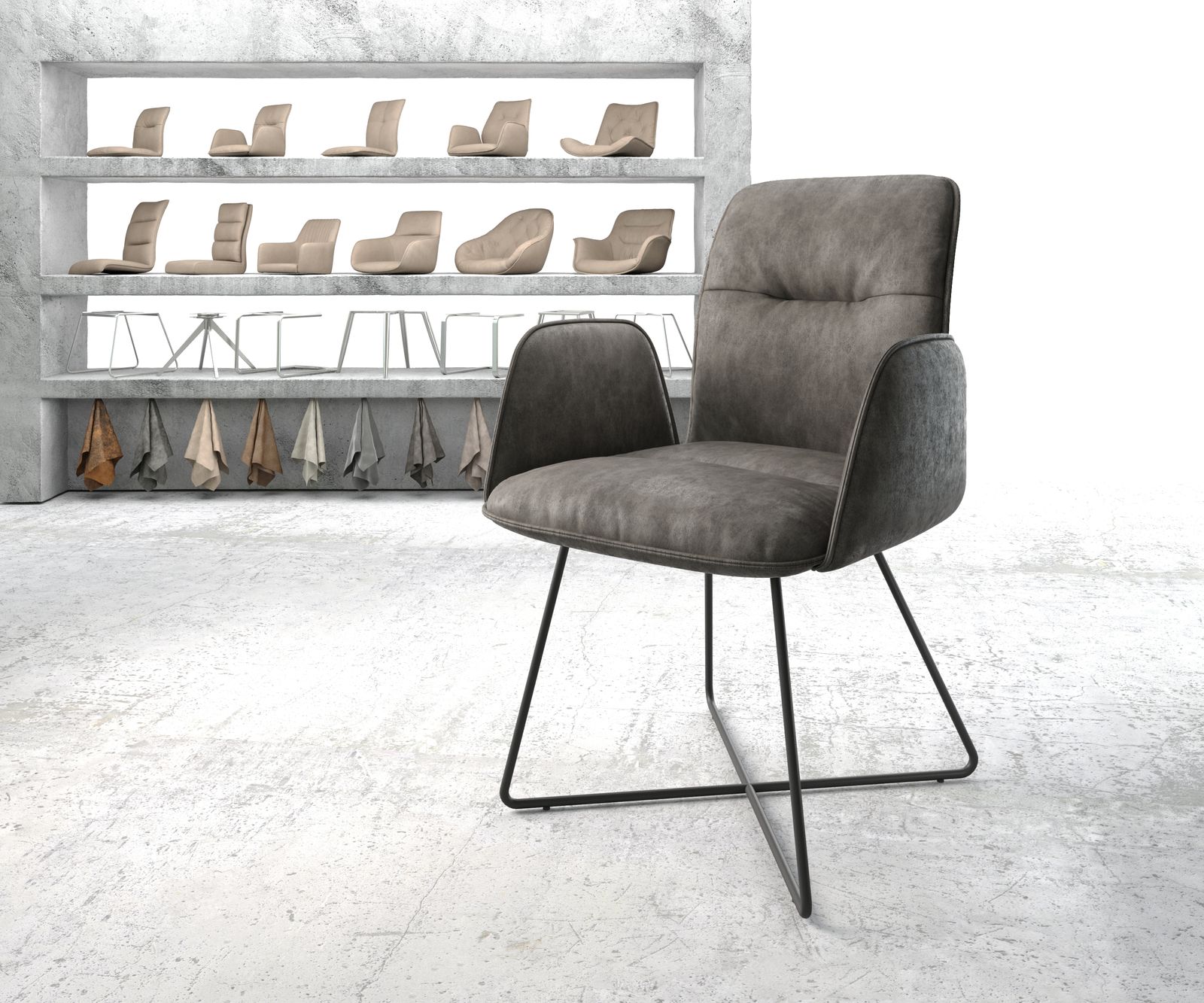 Chaise-de-salle-à-manger Vinja-Flex Chaise rembourrée 1