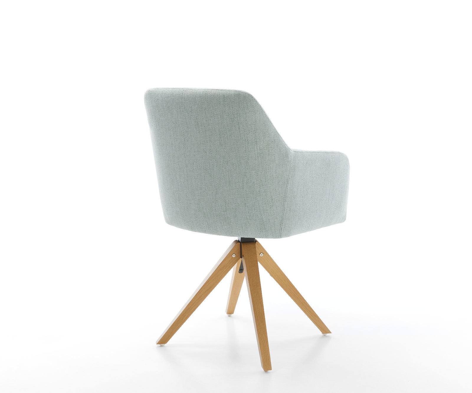 Chaise-de-salle-à-manger Greg-Flex rayures Vert menthe pied en bois angulaire naturel ressorts ensachés 4 Chaise-de-salle-à-manger Greg-Flex rayures Vert menthe pied en bois angulaire naturel ressorts ensachés 4