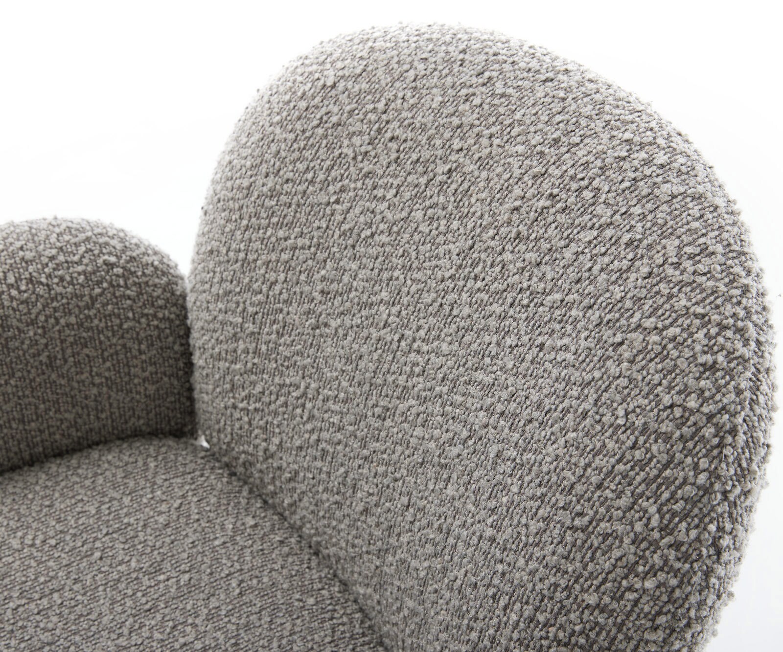Cantilever Nube-Flex avec accoudoirs bouclé gris argenté pied cantilever plat grafiete ressorts ensachés 4