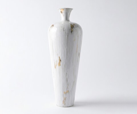 Vase Marvella l27 x P27 x H78 cm Métal Kintsugi Fait main