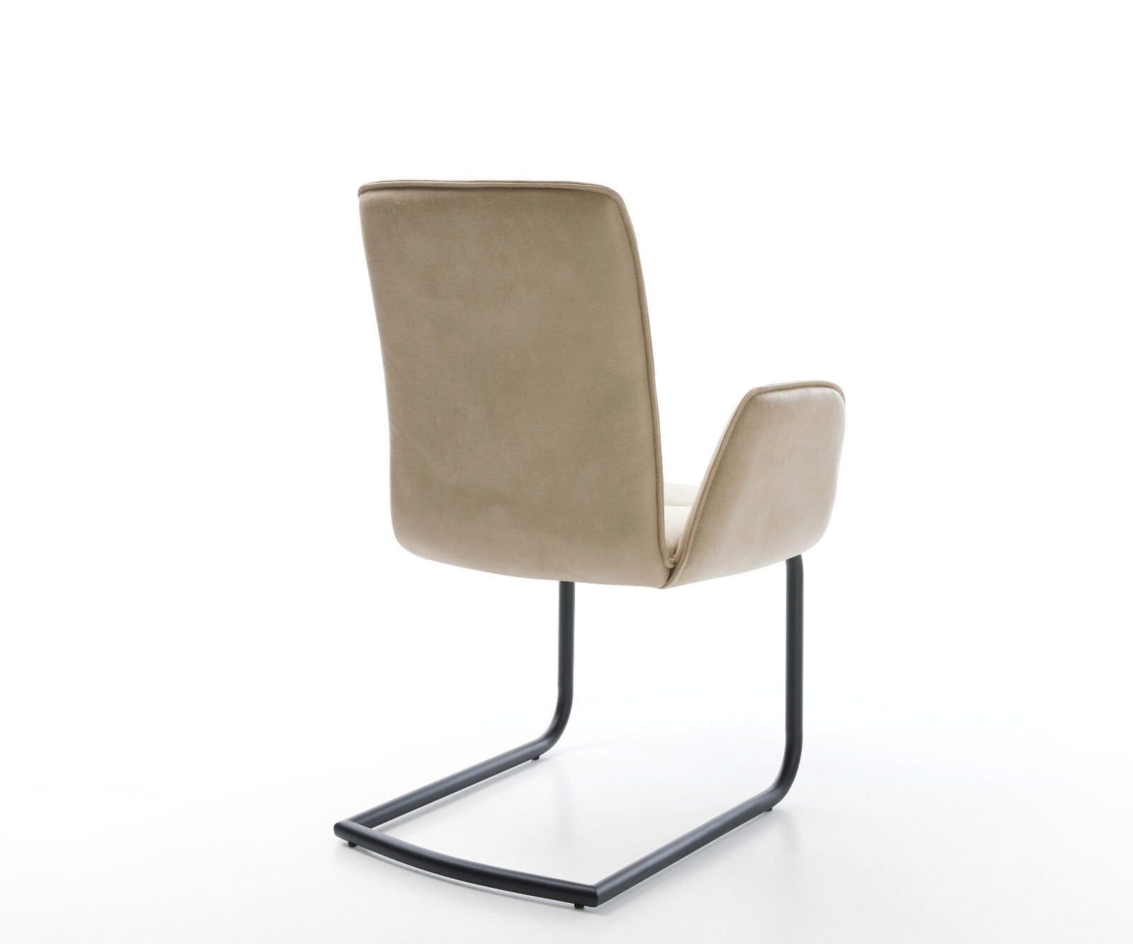 Cantilever Vinja-Flex microvelours beige vintage pied cantilever rond noir 5