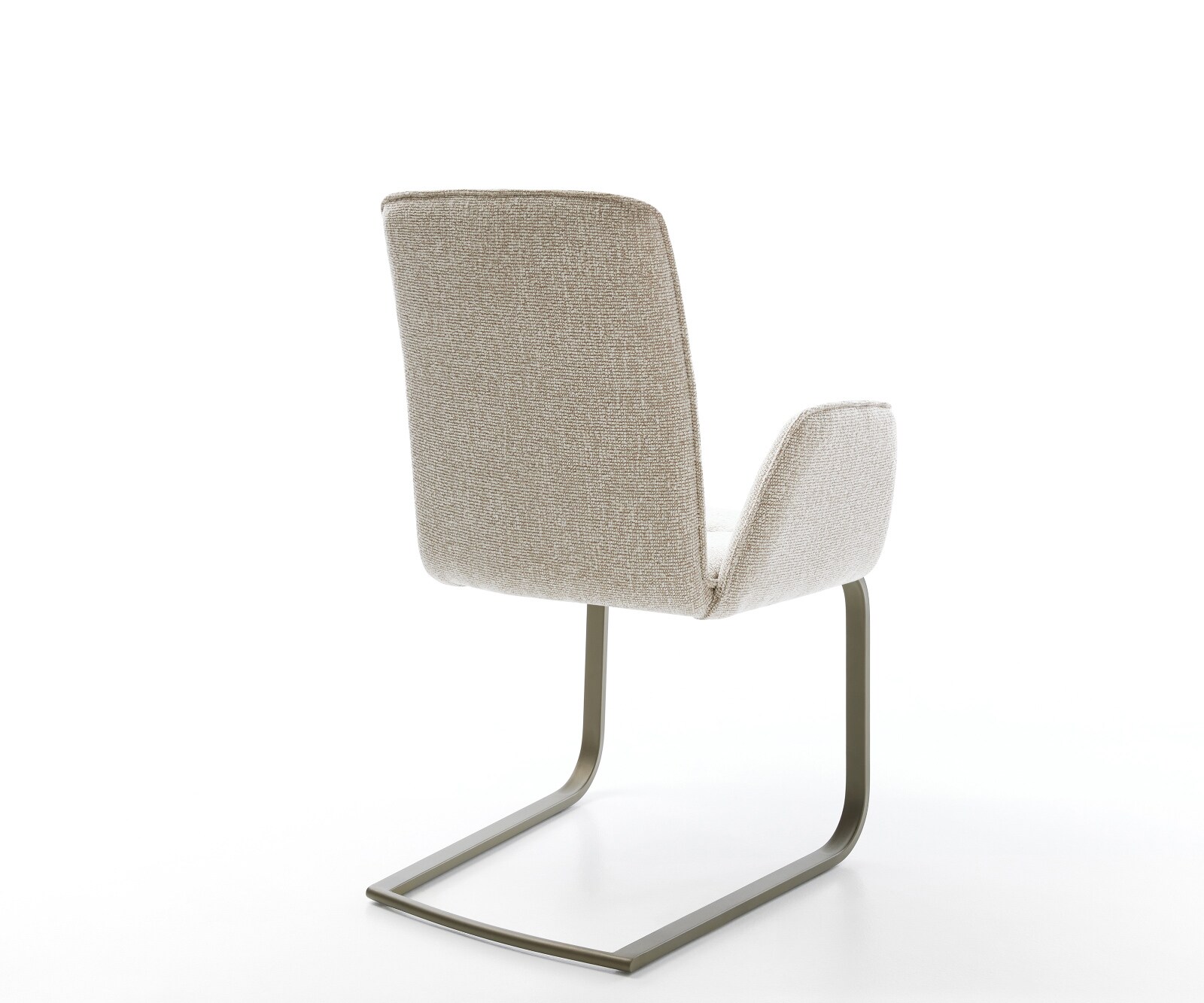 Cantilever Vinja-Flex tissu tissé doux beige pied cantilever plat aspect titane 5