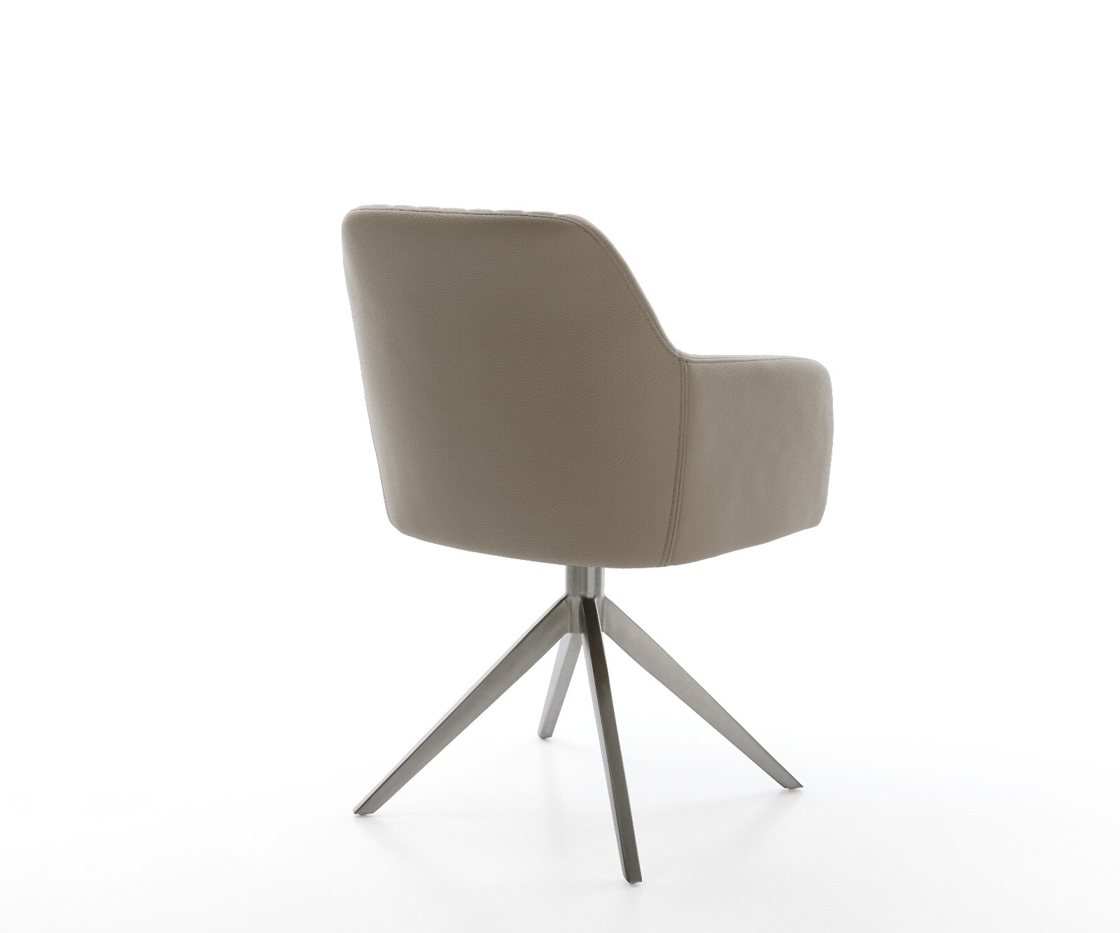 Chaise-pivotante Greg-Flex cuir de vache couleur boue pied croisé large grafiete pivotement sur 360° fonction bascule ressorts ensachés 5