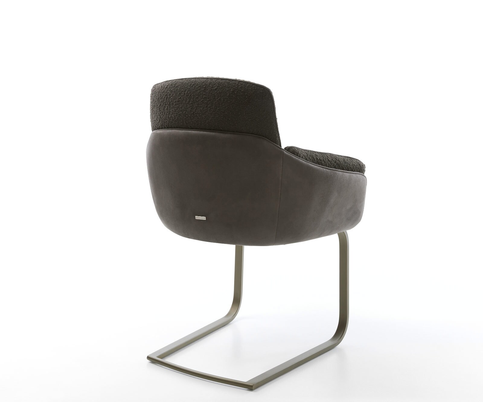 Cantilever Luan-Flex avec accoudoirs tissu mixte noir pied cantilever plat aspect titane 4 Cantilever Luan-Flex avec accoudoirs tissu mixte noir pied cantilever plat aspect titane 4