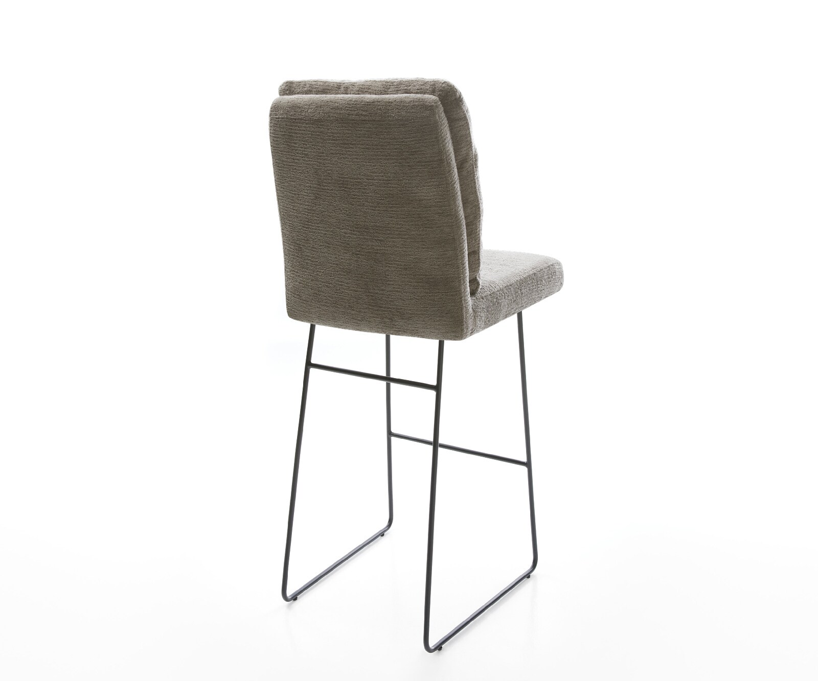 Chaise-de-bar Pela-Flex Bouclé doux Boue Pied trapèze noir Noir 4
