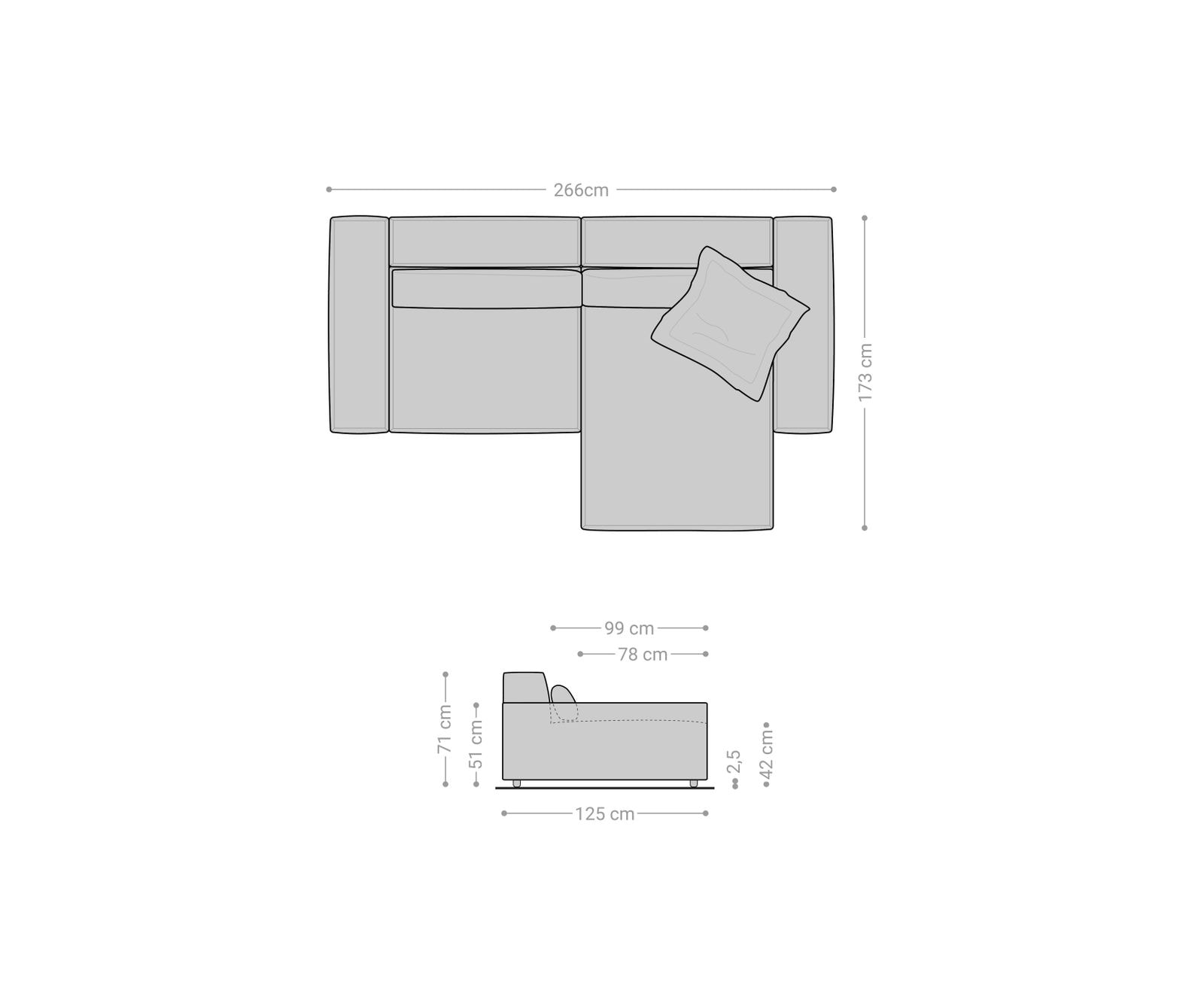 Canapé d'angle Sirpio XL 270x170 cm Bouclee Crème-blanc Recamiere variable 6 Canapé d'angle Sirpio XL 270x170 cm Bouclee Crème-blanc Recamiere variable 6