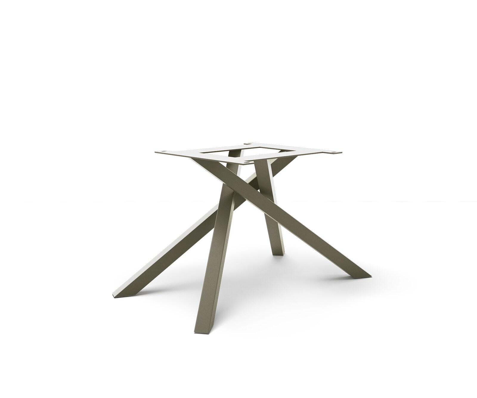 Piètement-en-croix rectangulaire en métal, finition titane, pour tables à rallonges de 180 à 300 cm 1