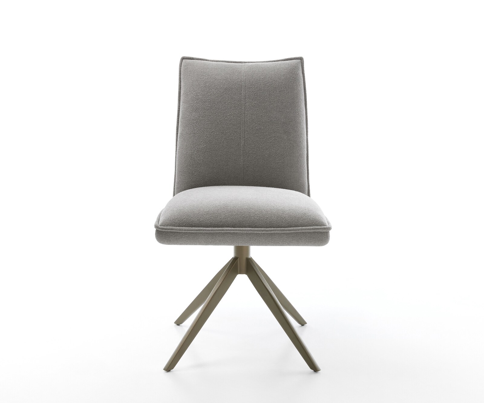 Chaise-pivotante Lelio-Flex tissu structuré doux gris pied croisé large aspect titane pivotement sur 360° fonction bascule resorts ensachés 2