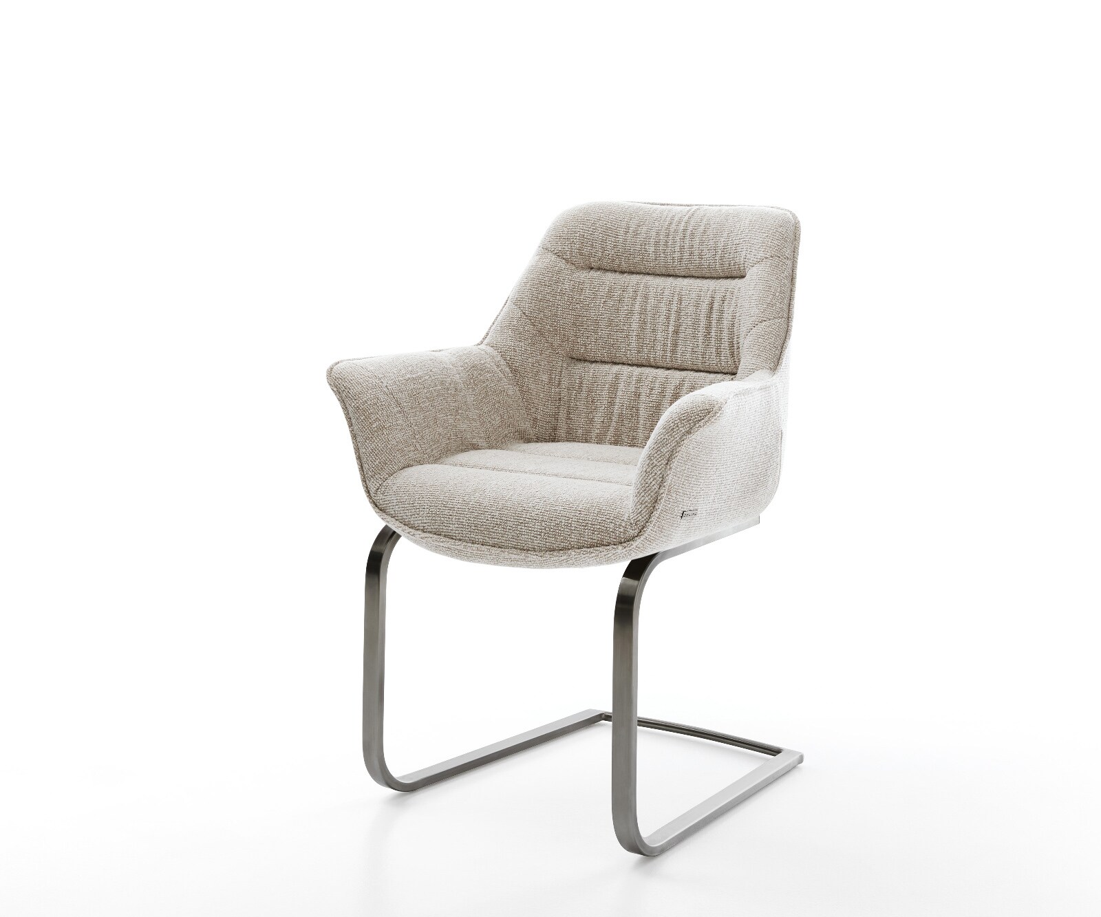 Cantilever Kaira-Flex tissu tissé doux beige pied cantilever plat grafiete 1