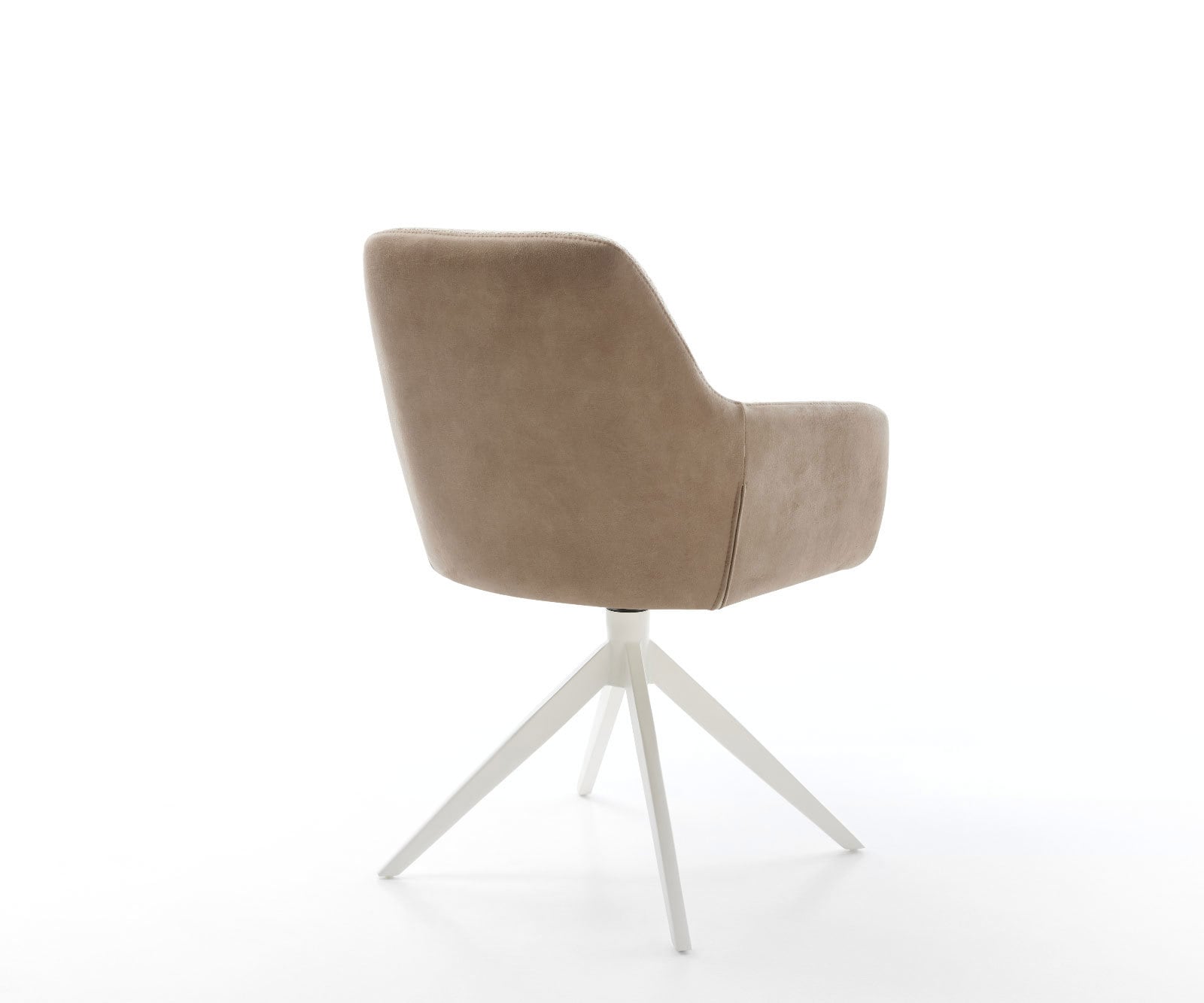 Chaise-pivotante Pejo-Flex tissu mixte couleur boue pied croisé large blanc pivotement sur 360° fonction bascule ressorts ensachés 4 Chaise-pivotante Pejo-Flex tissu mixte couleur boue pied croisé large blanc pivotement sur 360° fonction bascule ressorts ensachés 4