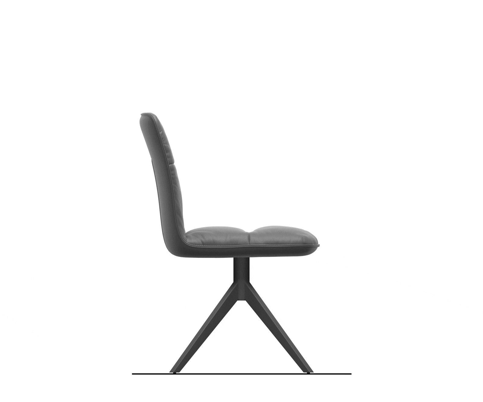 Chaise-pivotante Vinjo-Flex microvelours taupe vintage pied croisé large aspect titane pivotement sur 360° fonction bascule 6