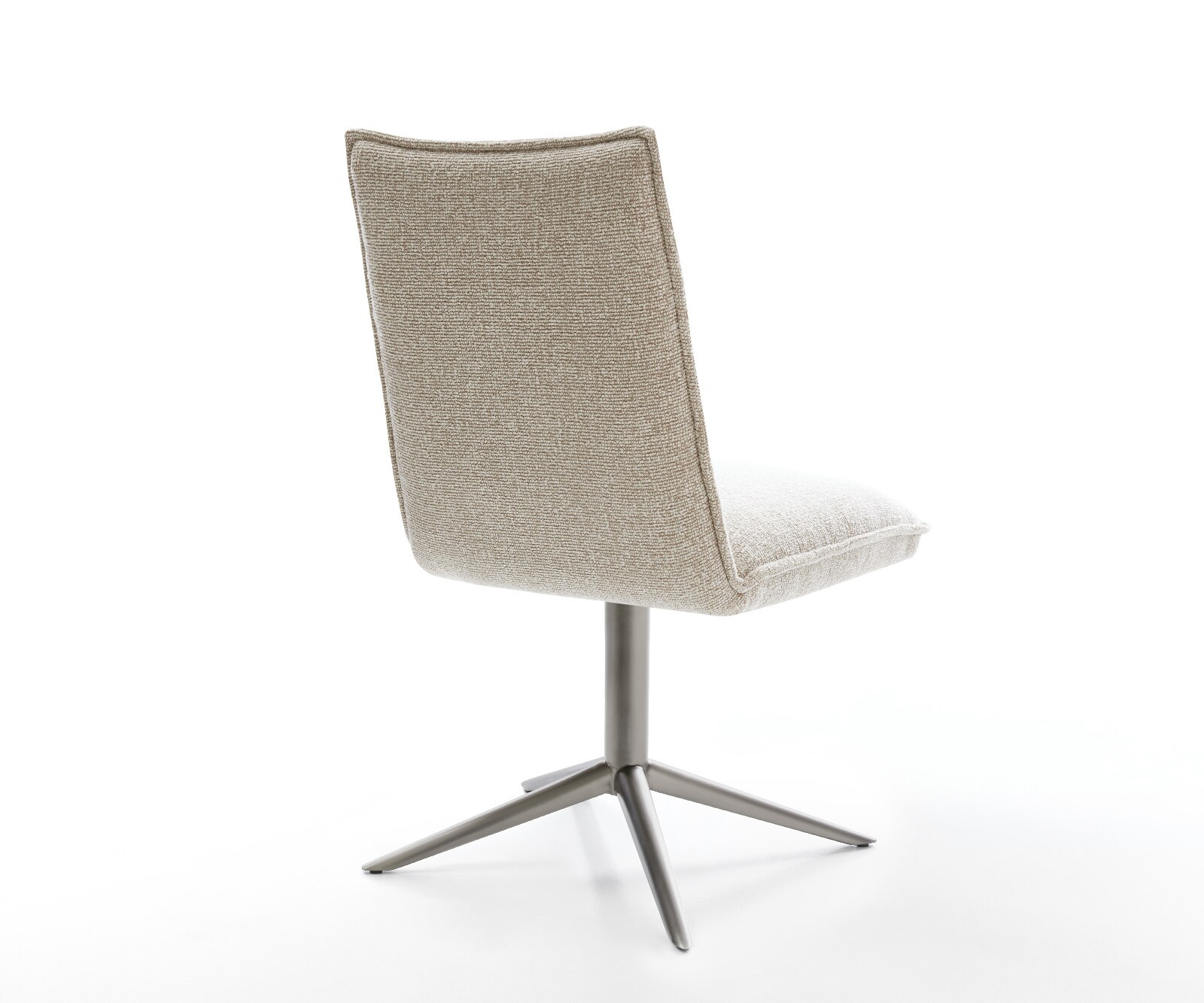 Chaise-pivotante Lelio-Flex tissu tissé doux beige pied de chaise 4 branches grafiete pivotement sur 360° fonction bascule resorts ensachés 5