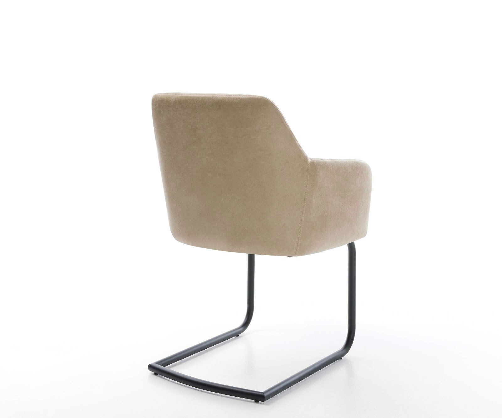 Cantilever Greg-Flex microvelours beige vintage pied cantilever rond noir ressorts ensachés 4 Cantilever Greg-Flex microvelours beige vintage pied cantilever rond noir ressorts ensachés 4