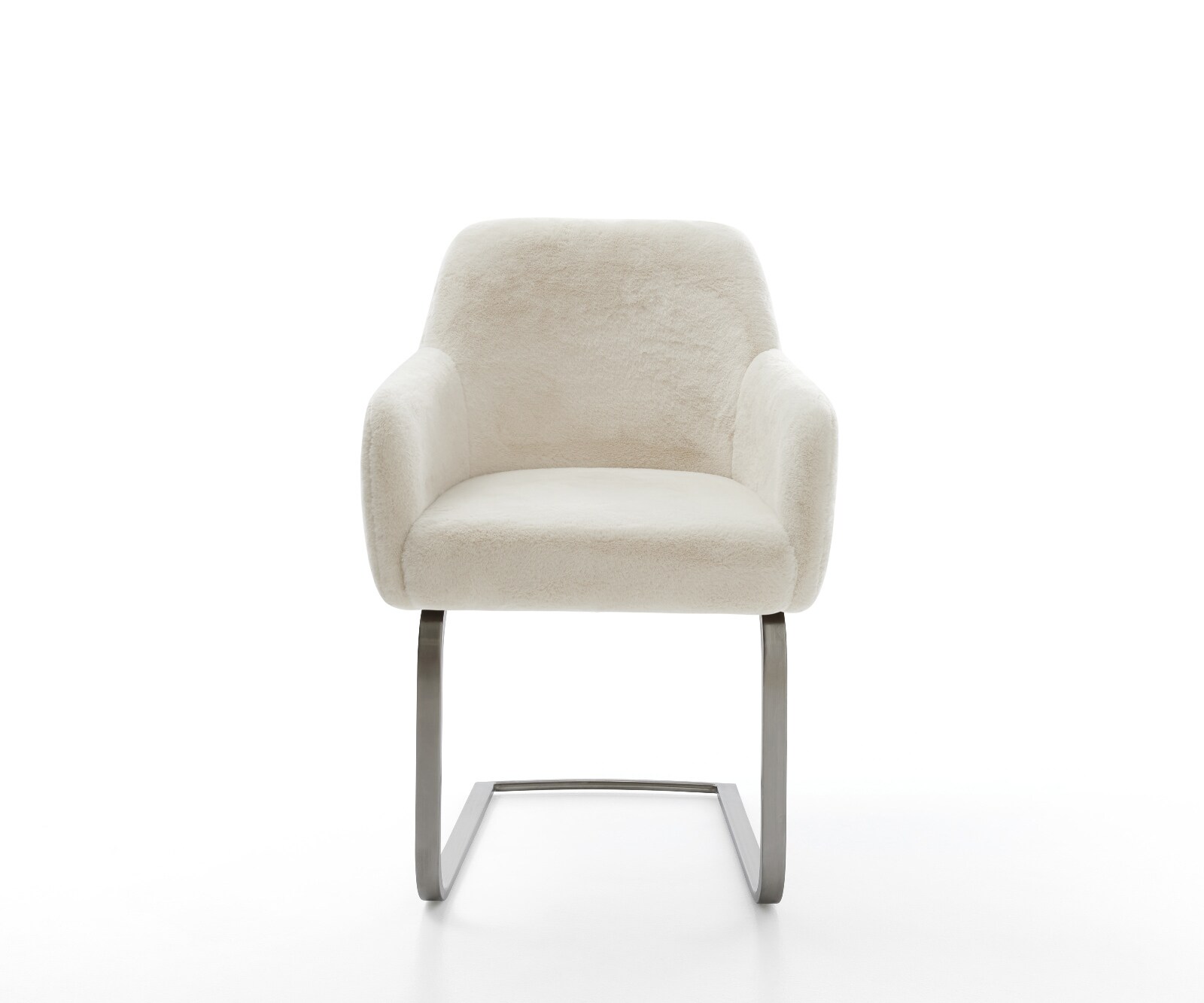 Cantilever Greg-Flex peluche crème-blanc pied cantilever plat grafiete resorts ensachés 2