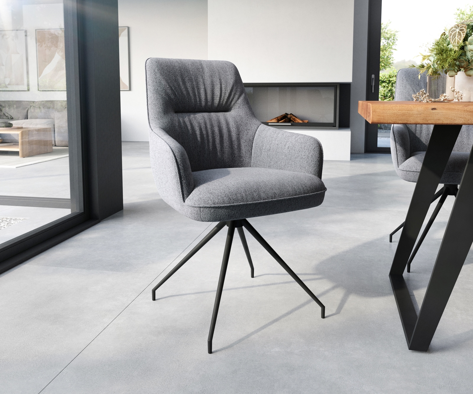 Chaise-de-salle-à-manger Zelia-Flex Chaise rembourrée 4 Chaise-de-salle-à-manger Zelia-Flex Chaise rembourrée 4