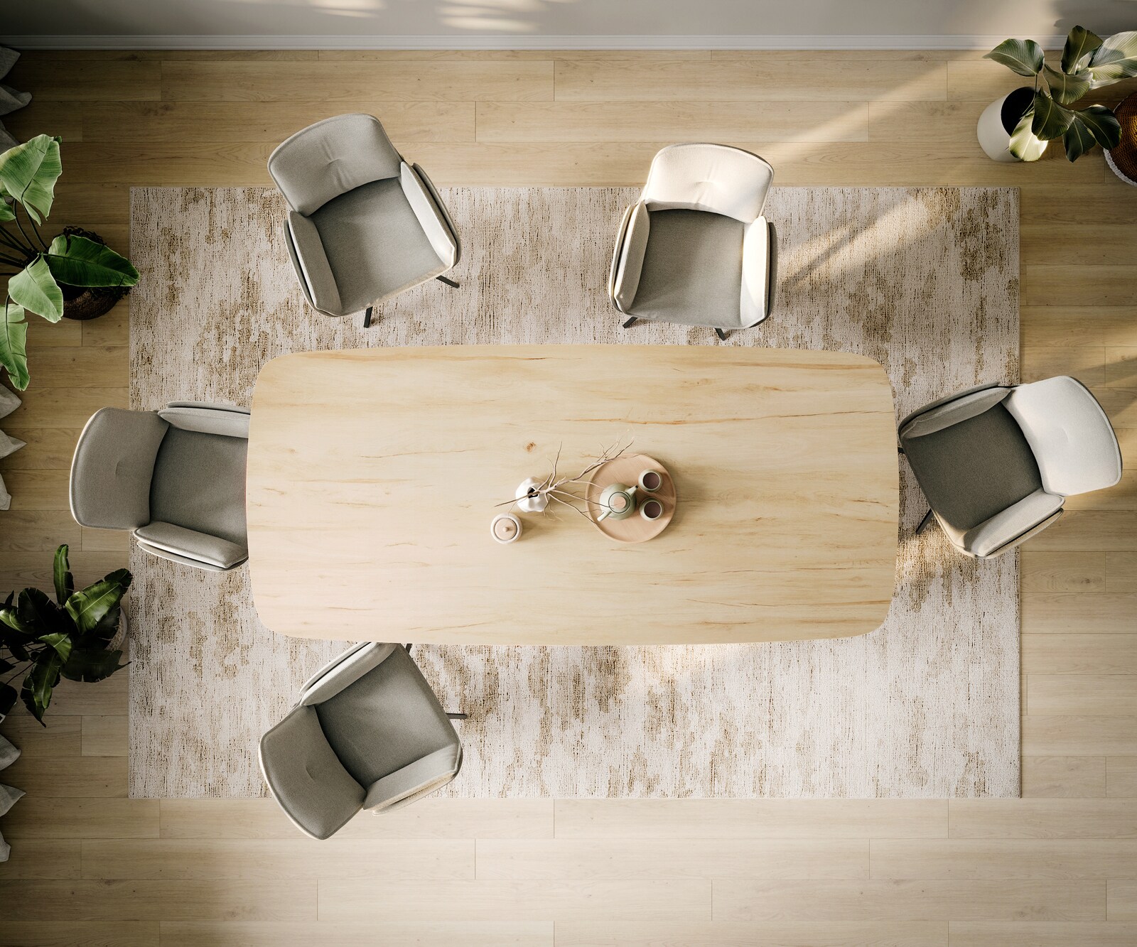 Table à manger Edge Boot 260x120 cm Céramique Laminam® Sabbia Eichefarbig Métal Schräg Noir 6