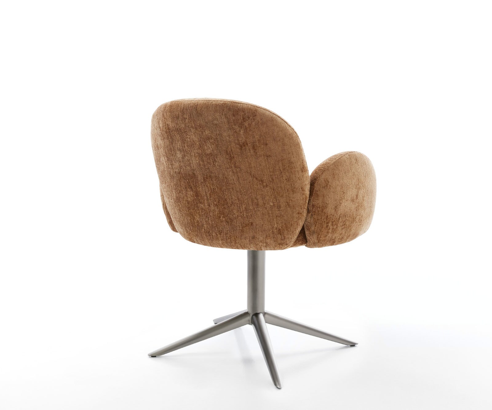 Chaise-pivotante Nube-Flex mit Armlehnen chenille rouille pied de chaise 4 branches grafiete pivotement sur 360° fonction bascule ressorts ensachés 5