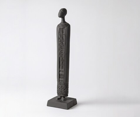 Figurine Sigaro l12 x P12 x H51 cm Aluminium Basalt Moulée