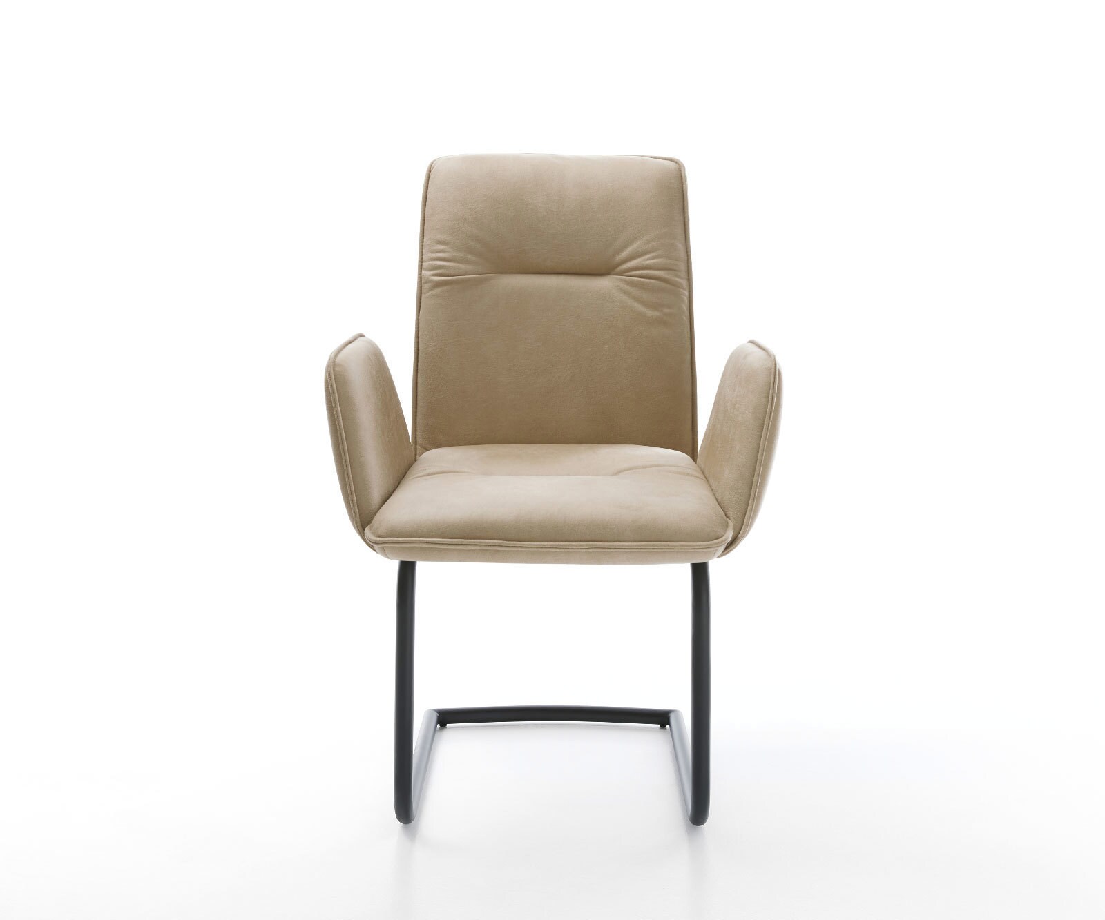 Cantilever Vinja-Flex microvelours beige vintage pied cantilever rond noir 2