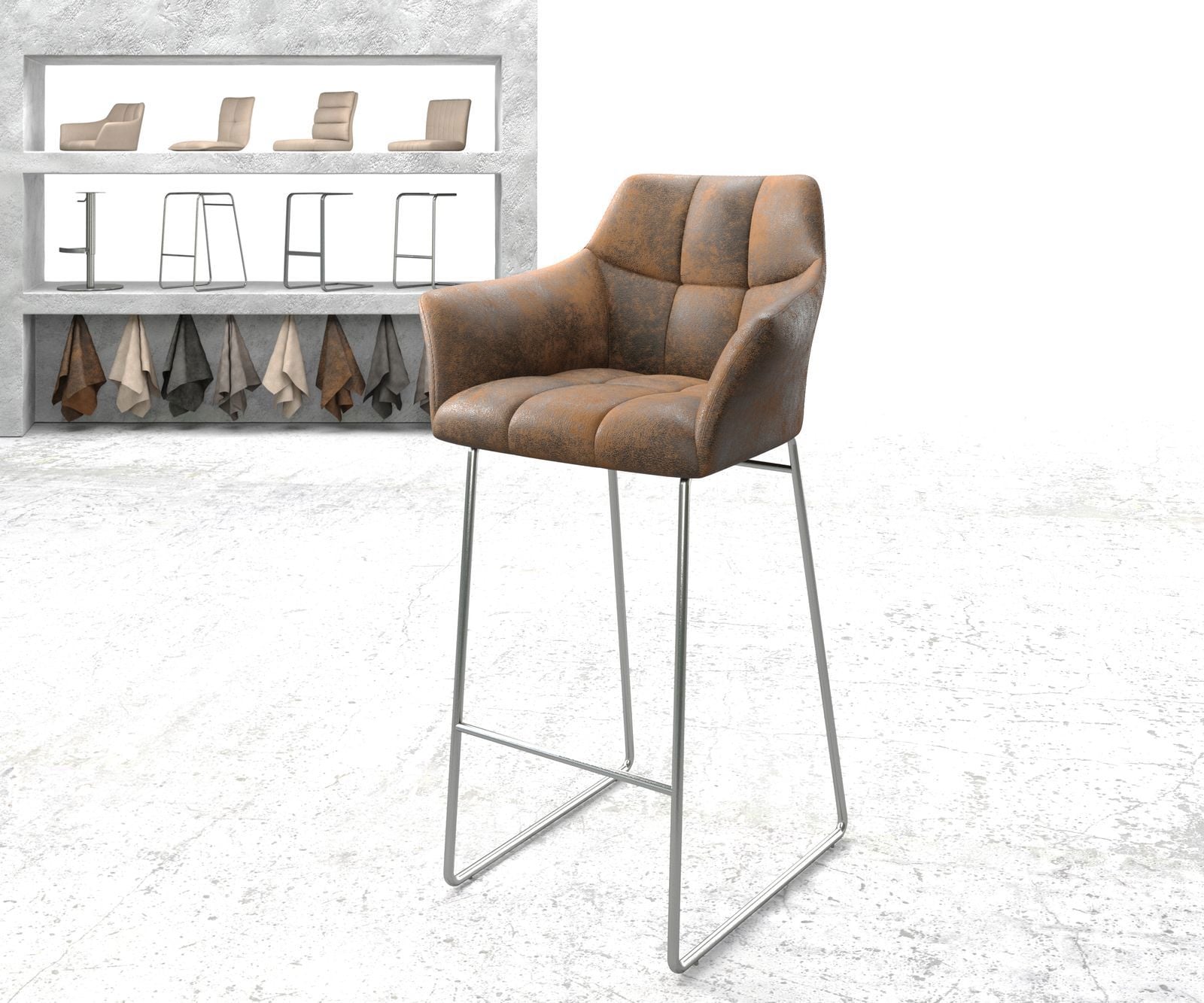 Chaise-de-bar Yulo-Flex chaise rembourrée 5 Chaise-de-bar Yulo-Flex chaise rembourrée 5