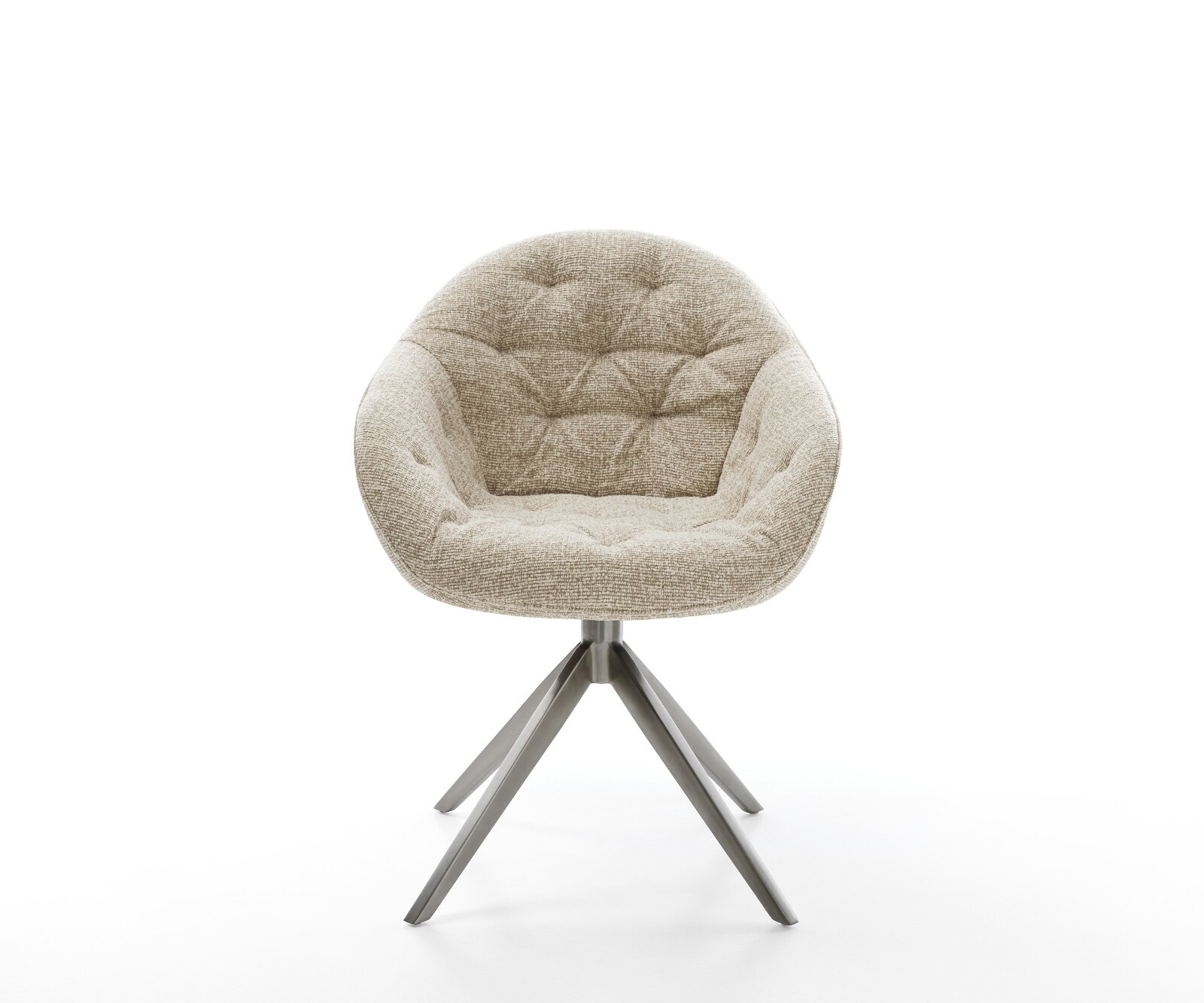 Chaise-pivotante Gaio-Flex tissu tissé doux beige pied croisé large grafiete pivotement sur 360° fonction bascule 2