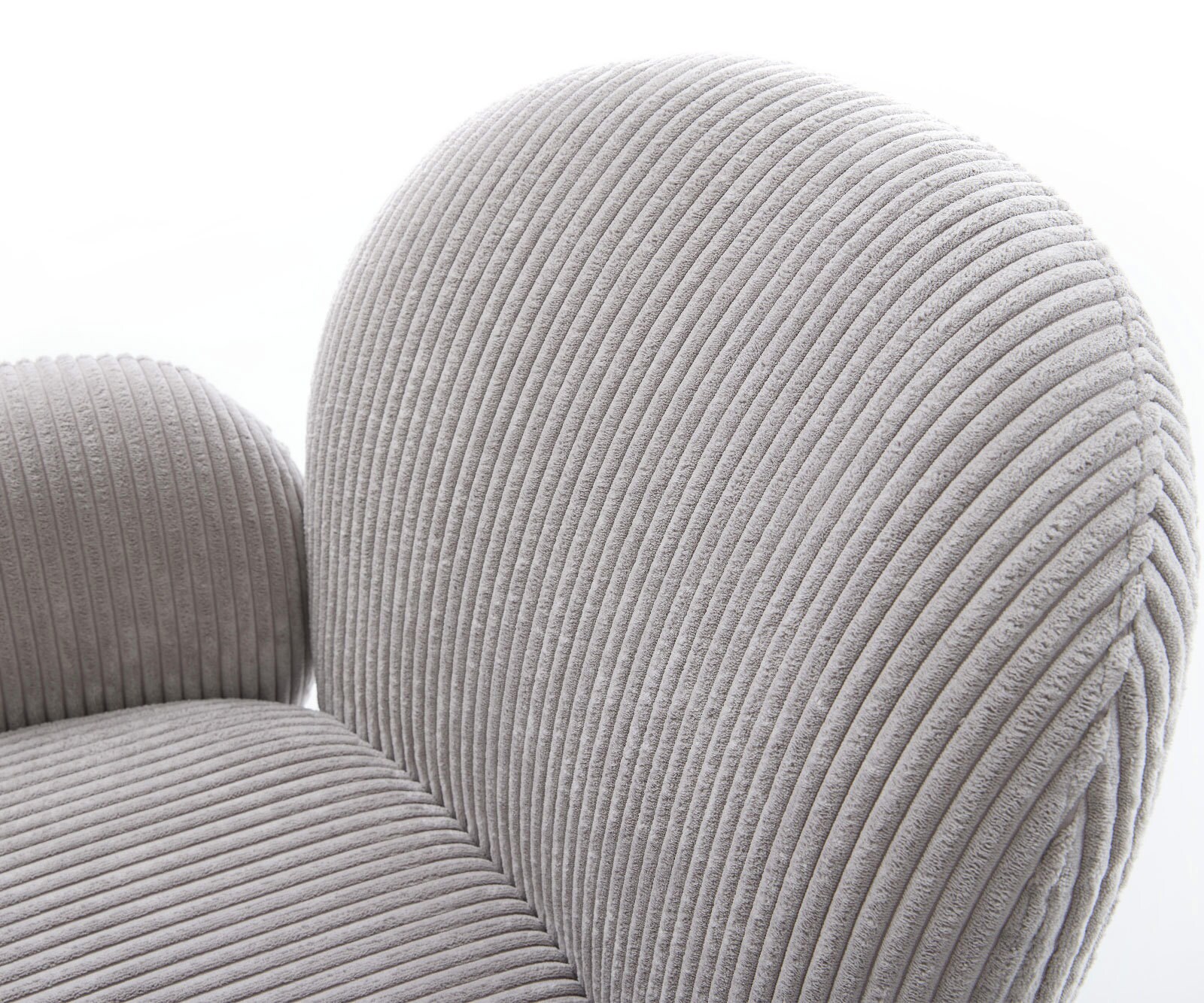 Cantilever Nube-Flex avec accoudoirs côtelé gris argenté pied cantilever plat grafiete ressorts ensachés 4