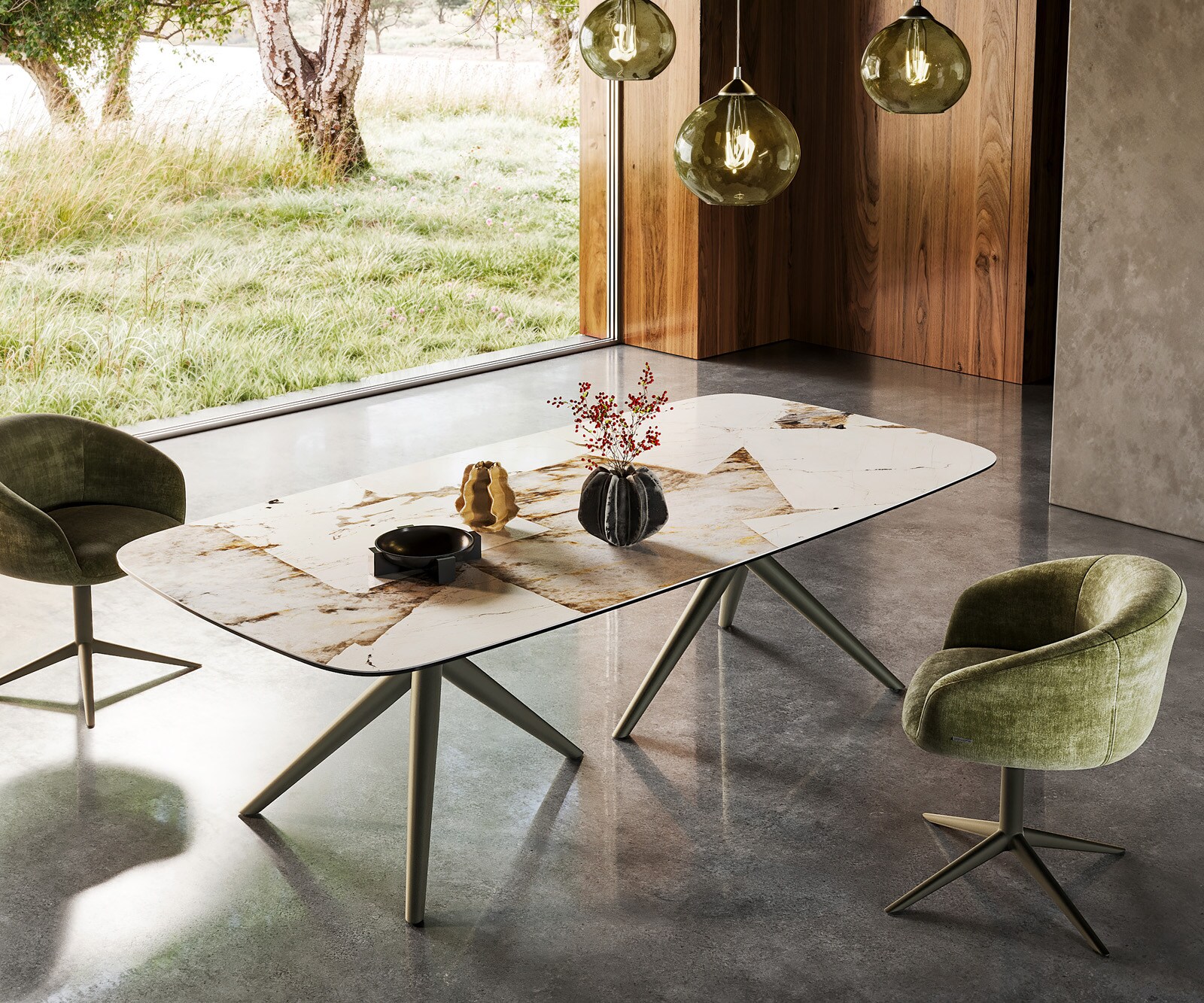 Table à manger Edge Boot 240x120 Céramique Iris FMG Patagonia Lappato Estelar rond Métal Effet Finition Titane 4 Table à manger Edge Boot 240x120 Céramique Iris FMG Patagonia Lappato Estelar rond Métal Effet Finition Titane 4
