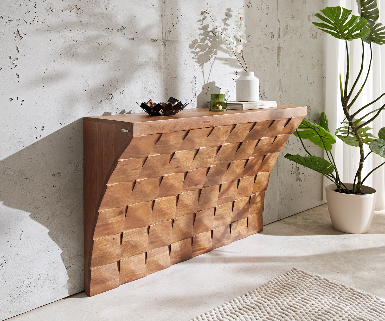 Console Eremos 120x35 cm acacia naturel
