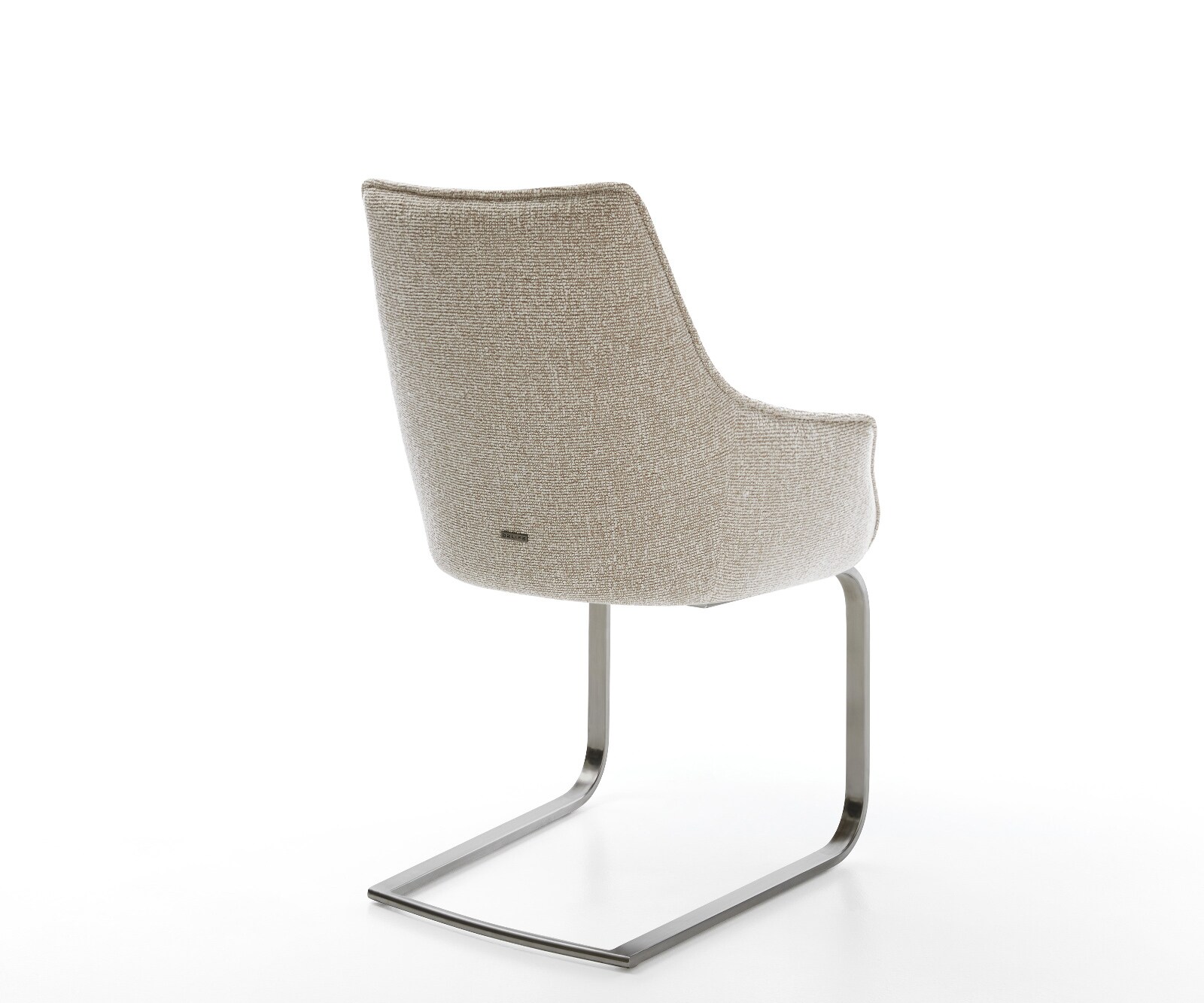 Cantilever Alja-Flex avec accoudoirs tissu tissé doux beige pied cantilever plat grafiete resorts ensachés 5