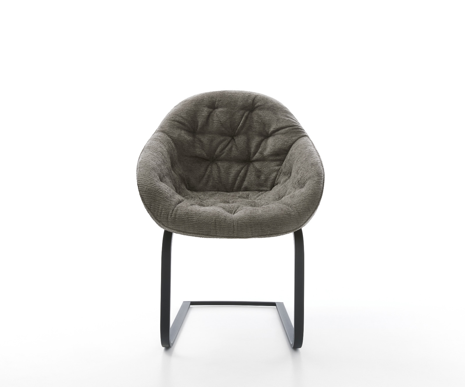 Cantilever Gaio-Flex bouclé doux couleur boue pied cantilever plat noir 1 Cantilever Gaio-Flex bouclé doux couleur boue pied cantilever plat noir 1