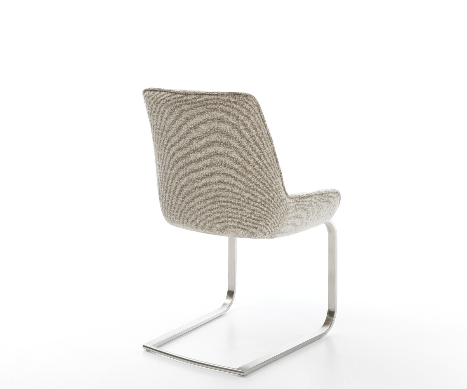 Cantilever Taimi-Flex tissu tissé doux beige pied cantilever plat acier inoxydable 5