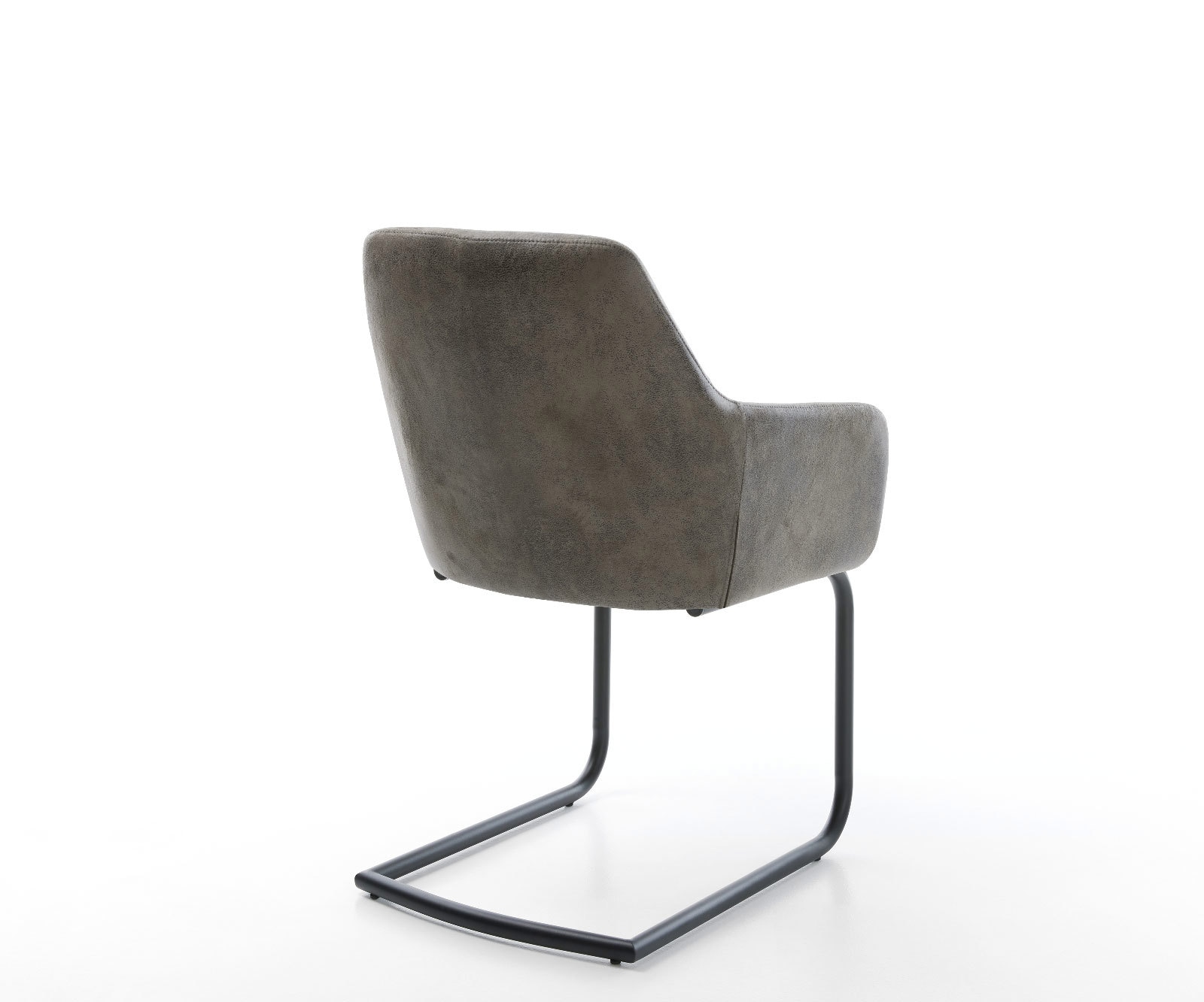 Cantilever Pejo-Flex microvelours gris antique pied cantilever rond noir ressorts ensachés 4 Cantilever Pejo-Flex microvelours gris antique pied cantilever rond noir ressorts ensachés 4