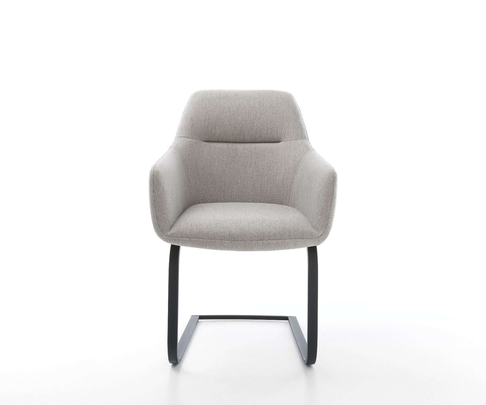 Cantilever Pejo-Flex rayures gris clair pied cantilever plat noir ressorts ensachés 1 Cantilever Pejo-Flex rayures gris clair pied cantilever plat noir ressorts ensachés 1