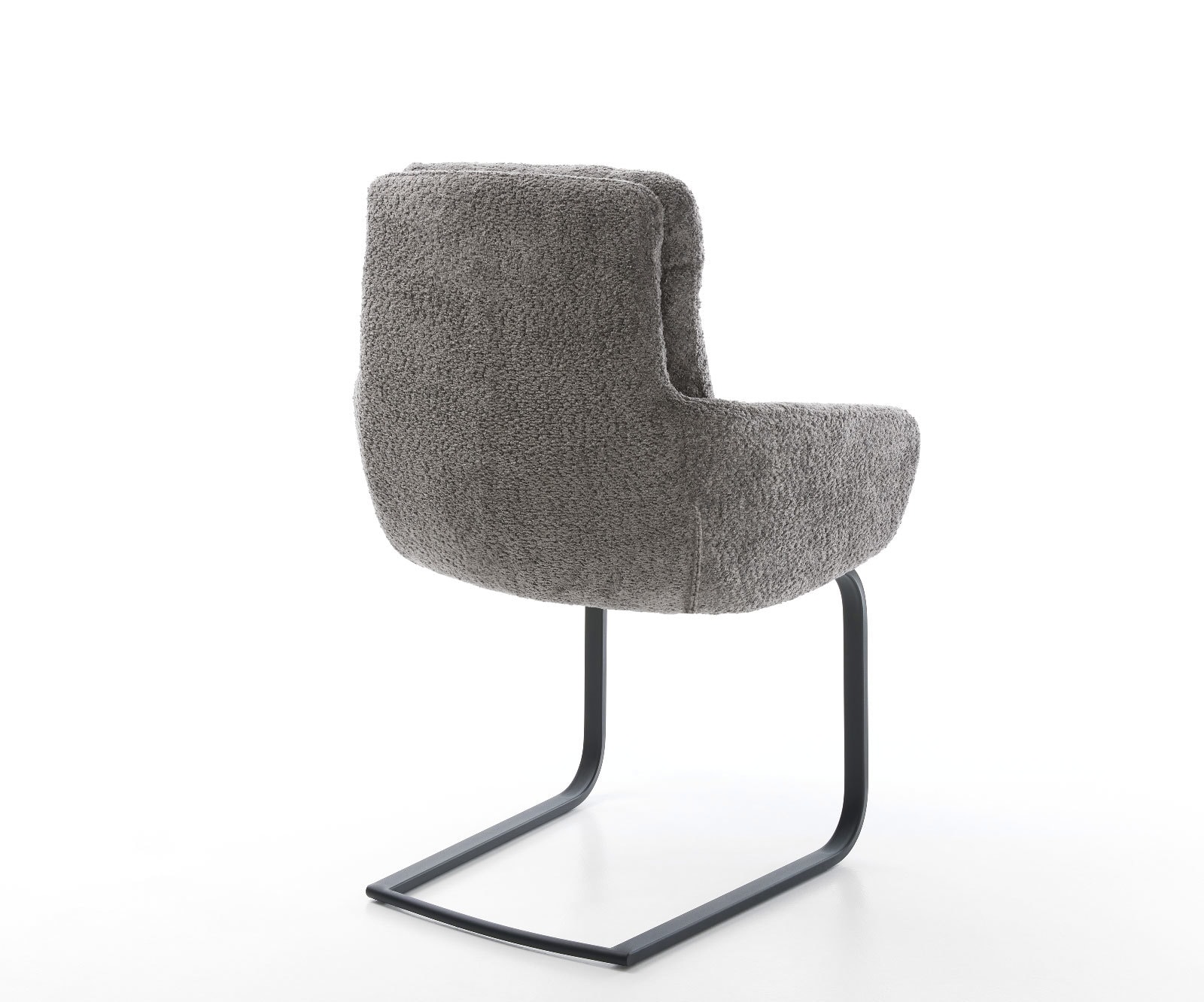 Cantilever Abelia-Flex avec accoudoirs bouclé gris pied cantilever plat noir 4 Cantilever Abelia-Flex avec accoudoirs bouclé gris pied cantilever plat noir 4