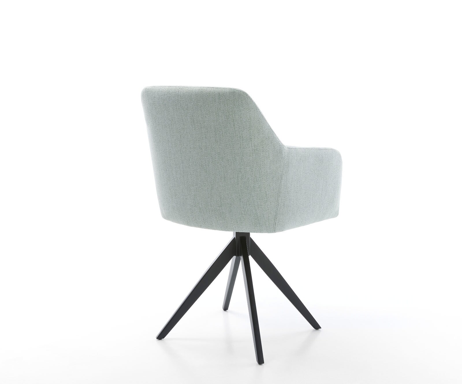 Chaise-de-salle-à-manger Greg-Flex rayures Vert menthe pied croisé angulaire noir ressorts ensachés 4 Chaise-de-salle-à-manger Greg-Flex rayures Vert menthe pied croisé angulaire noir ressorts ensachés 4