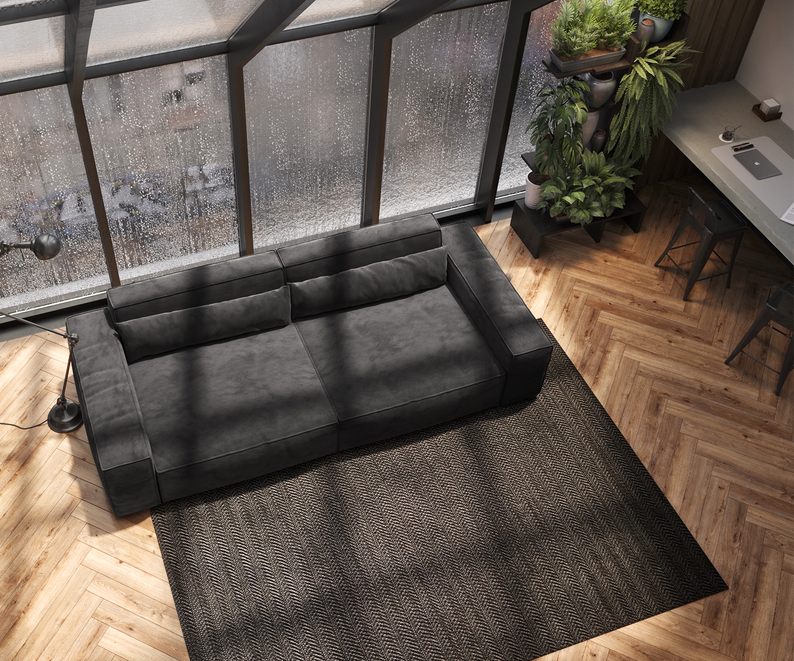 Grand Canapé Sirpio XL 270x130 cm Microfibre Noir 4 Grand Canapé Sirpio XL 270x130 cm Microfibre Noir 4