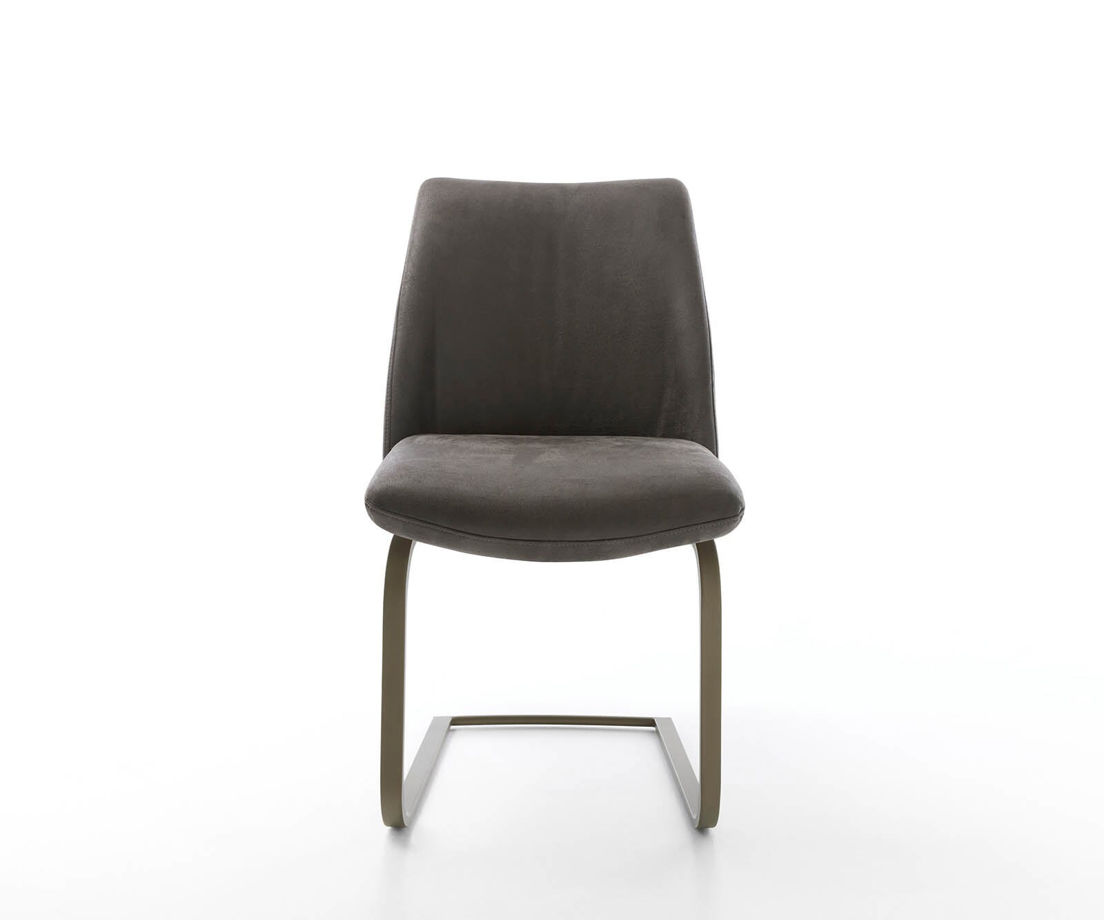 Cantilever Elso-Flex microvelours anthracite vintage pied cantilever plat aspect titane ressorts ensachés 1