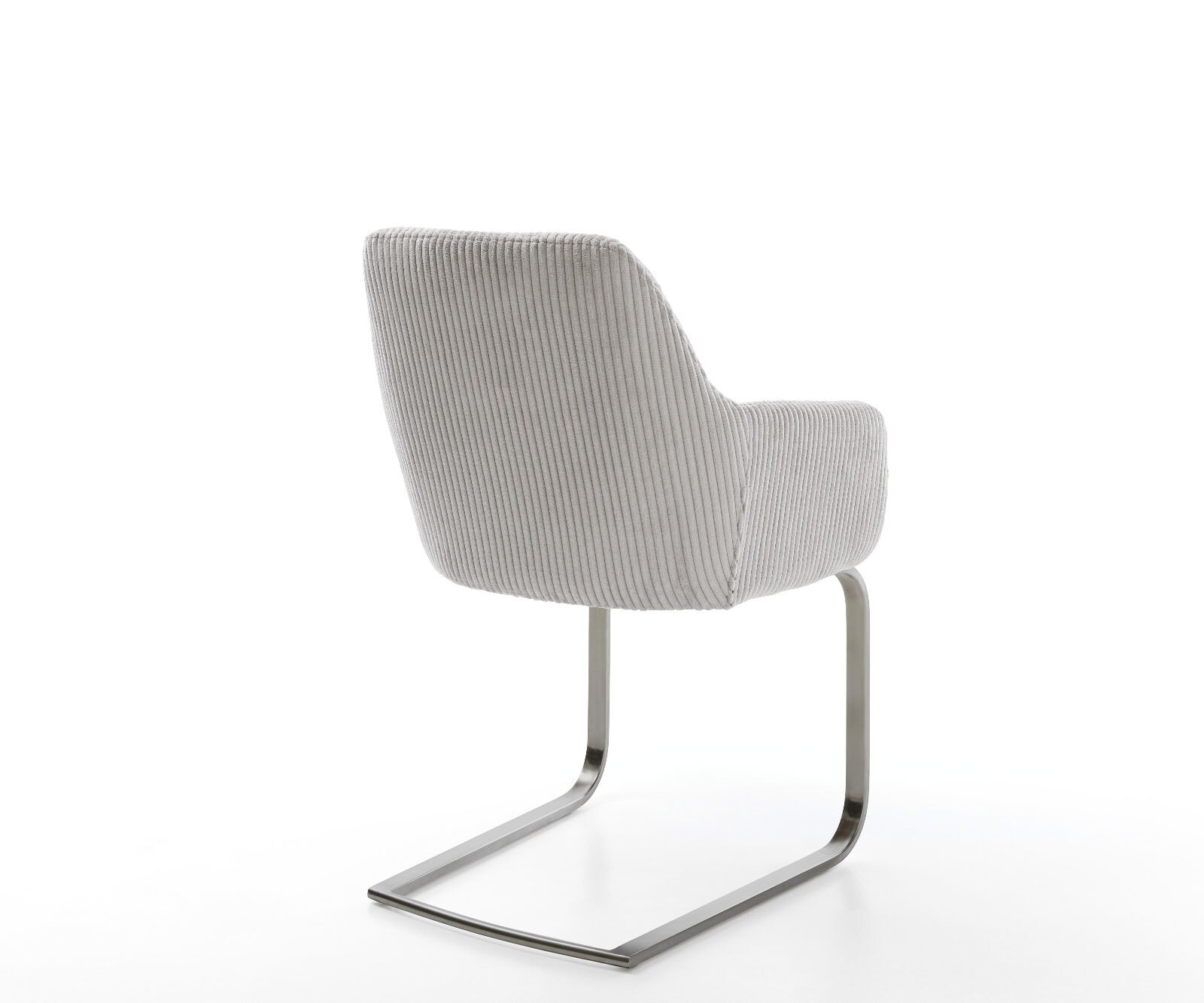Cantilever Pejo-Flex côtelé gris argenté pied cantilever plat grafiete ressorts ensachés 5