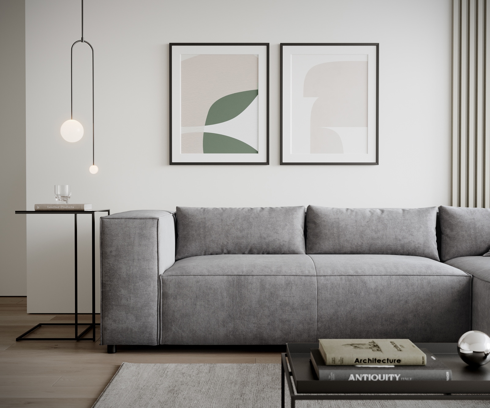 Canapé-d'angle Brom 260 x 175 cm microfibre gris recamière à droite 4 Canapé-d'angle Brom 260 x 175 cm microfibre gris recamière à droite 4