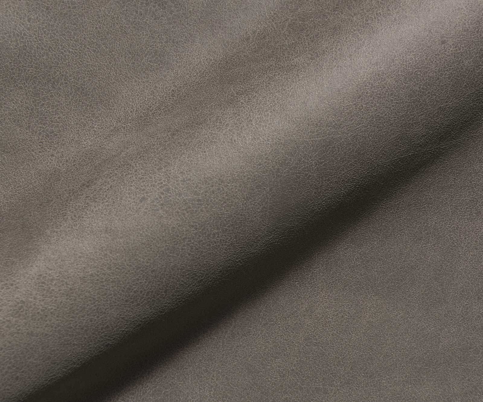 Chaise-de-salle-à-manger Zoa-Flex microvelours taupe vintage pied croisé large acier inoxydable brossé ressorts ensachés 3