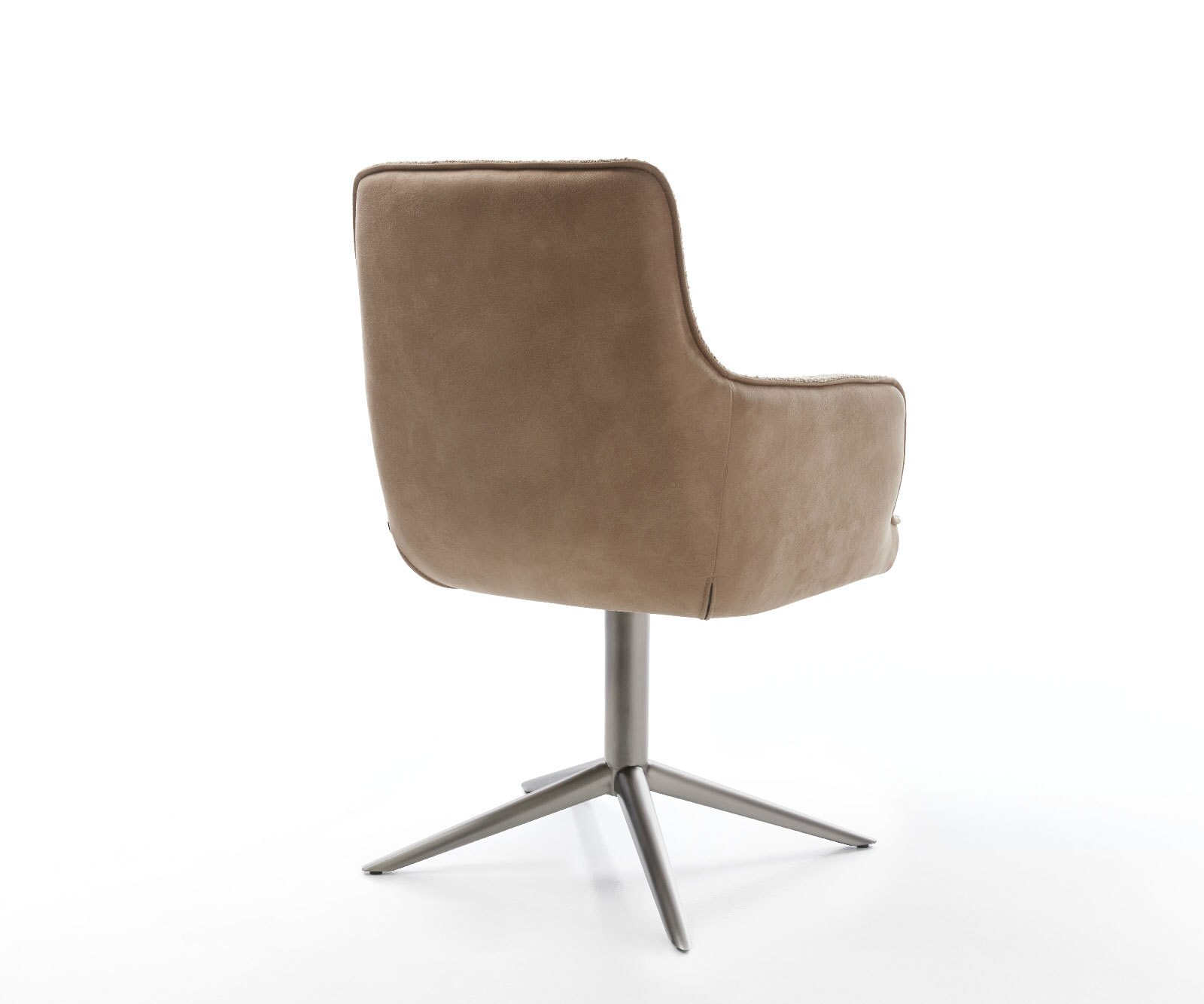 Chaise-pivotante Heira-Flex mit Armlehnen microvelours couleur boue pied de chaise 4 branches grafiete pivotement sur 360° fonction bascule ressorts ensachés 5
