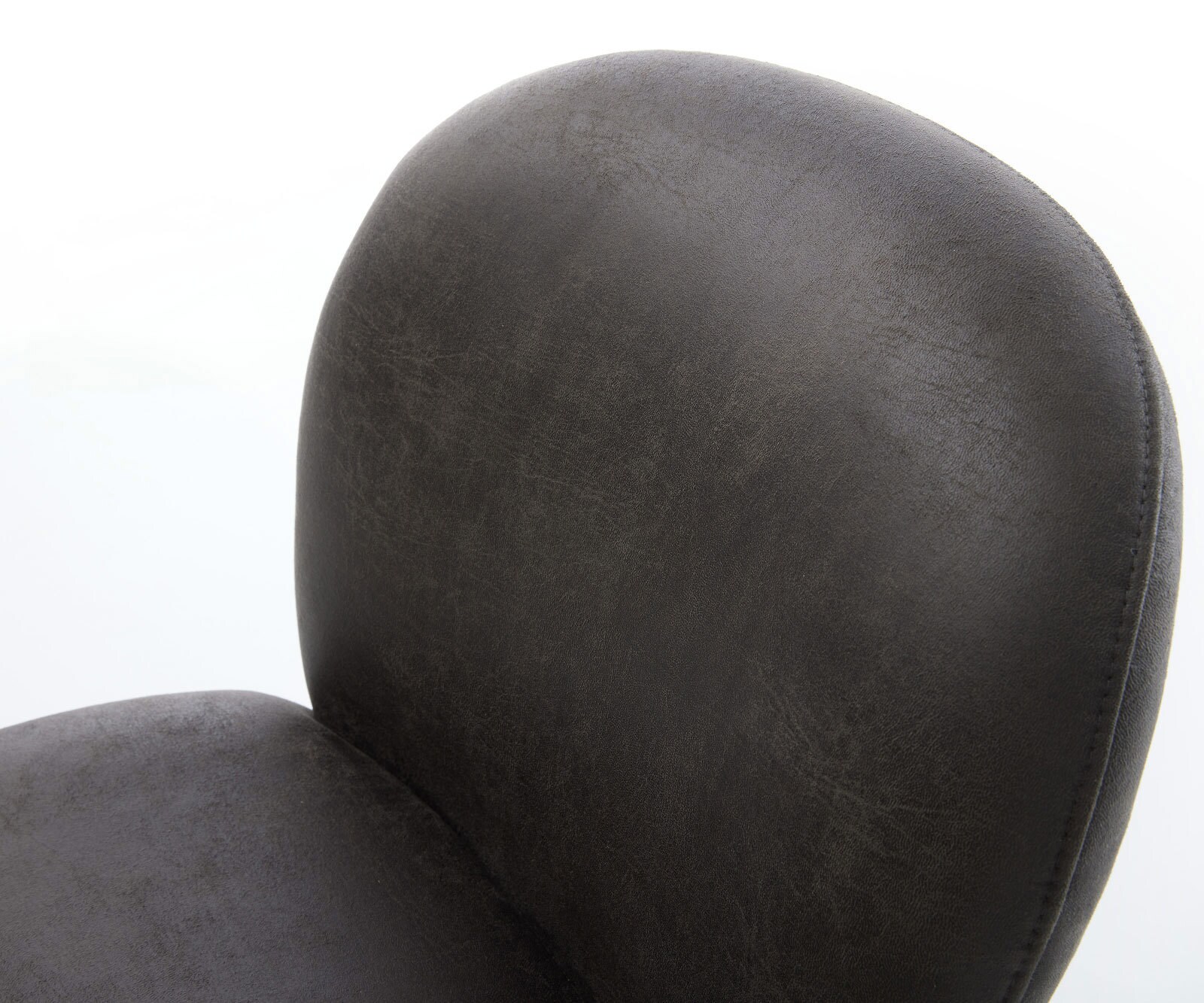 Chaise-pivotante Nube-Flex microvelours anthracite vintage pied croisé large aspect titane pivotement sur 360° fonction bascule ressorts ensachés 3