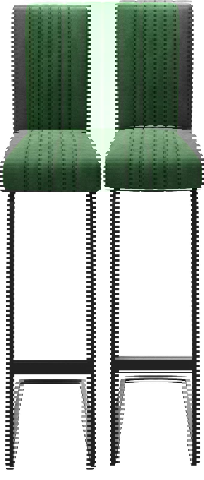 Chaise-de-bar Luiga-Flex velours vert chaise cantilever métal plat 3