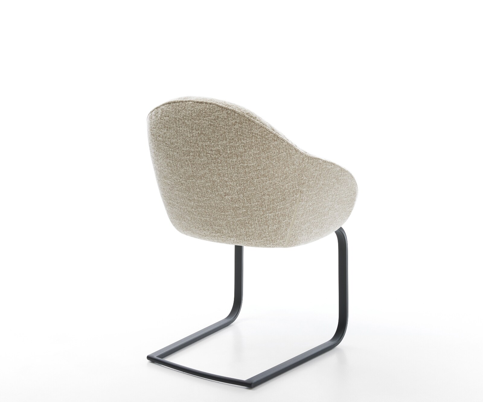 Cantilever Gaio-Flex tissu tissé doux beige pied cantilever plat noir 5